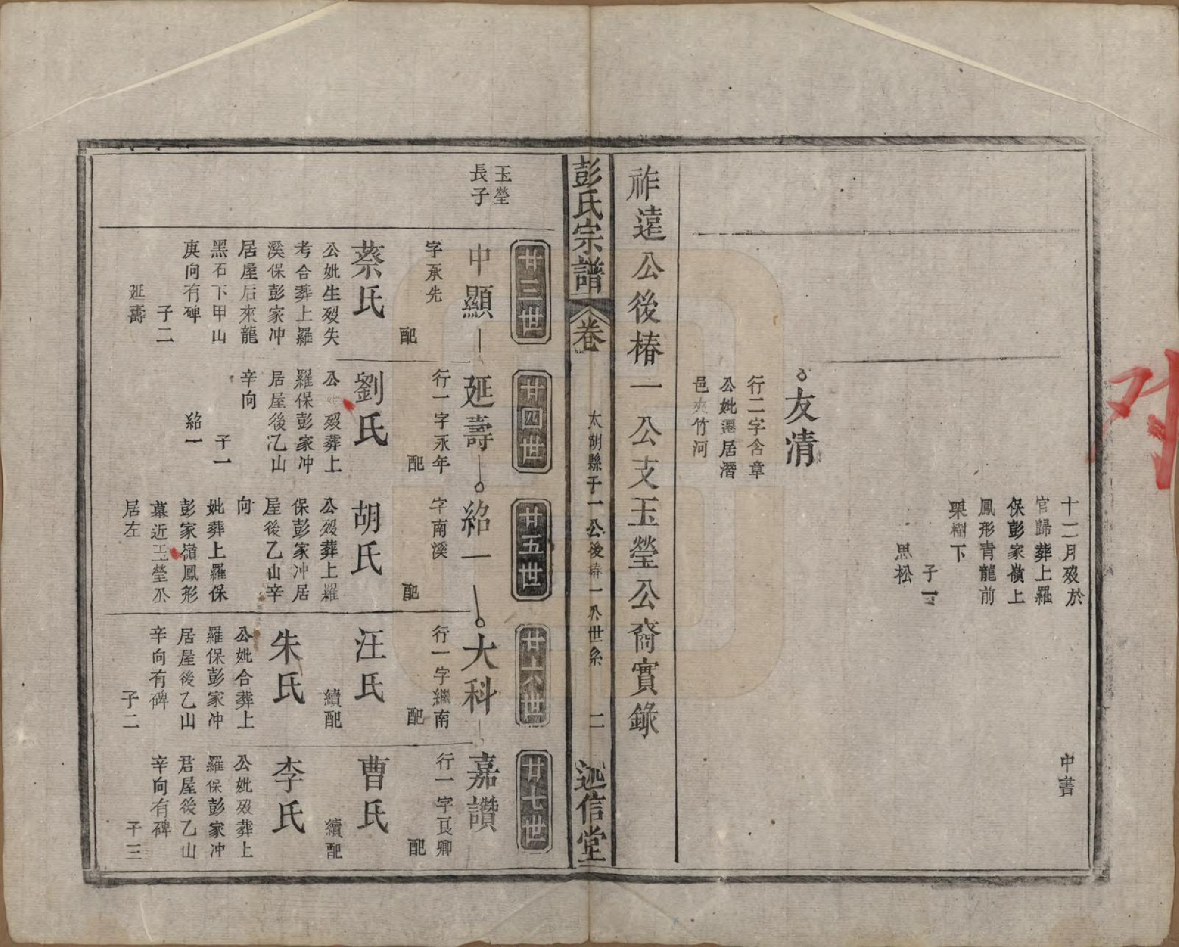 GTJP1146.彭.安徽.彭氏宗谱二十五卷首一卷末一卷.清同治六年（1867）_020.pdf_第2页