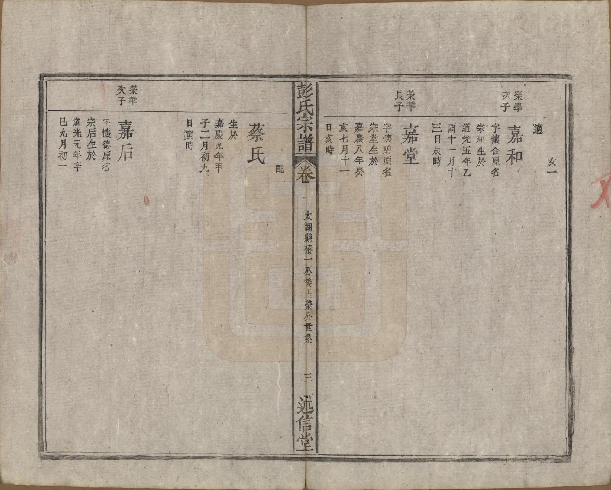 GTJP1146.彭.安徽.彭氏宗谱二十五卷首一卷末一卷.清同治六年（1867）_021.pdf_第3页