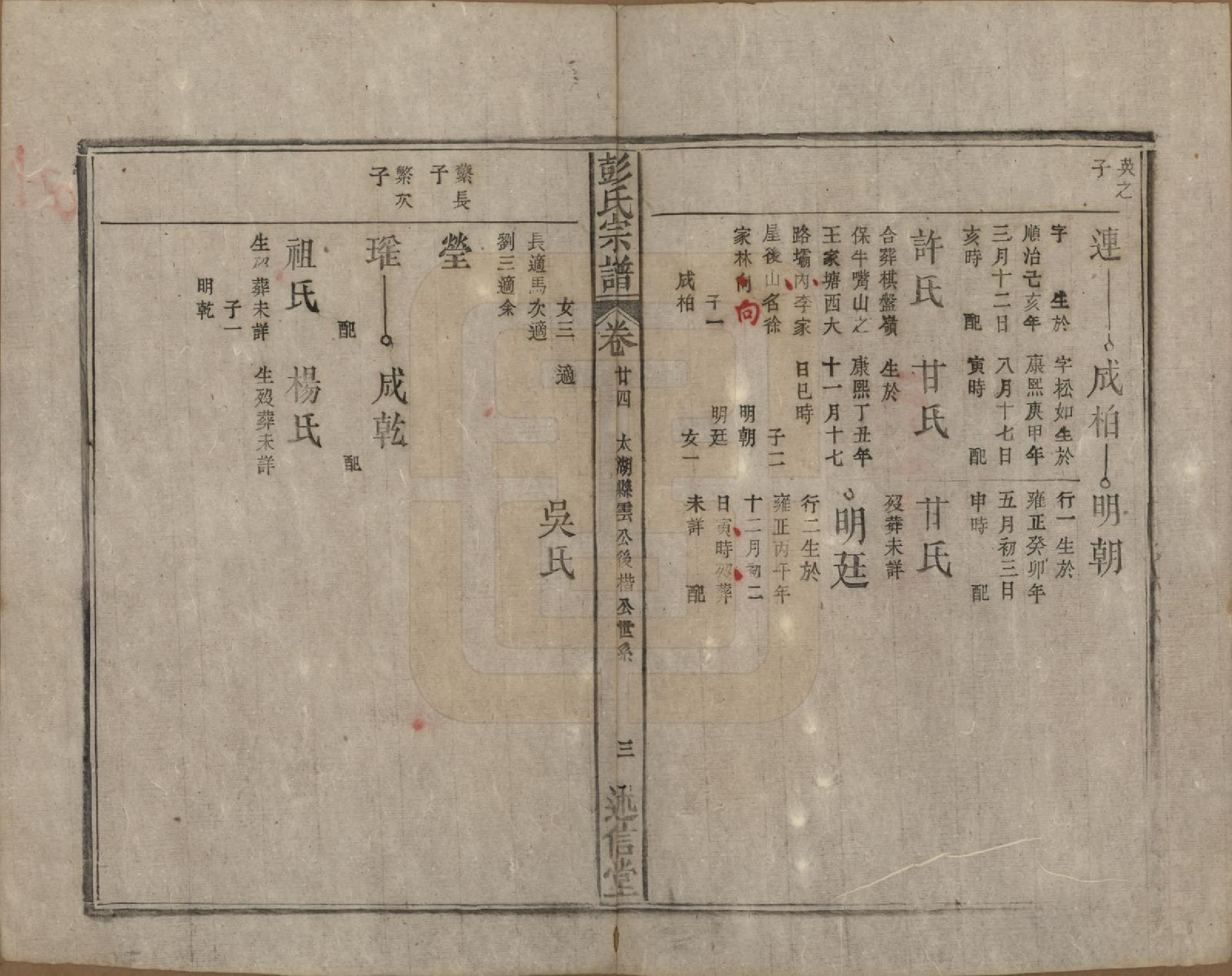 GTJP1146.彭.安徽.彭氏宗谱二十五卷首一卷末一卷.清同治六年（1867）_024.pdf_第3页