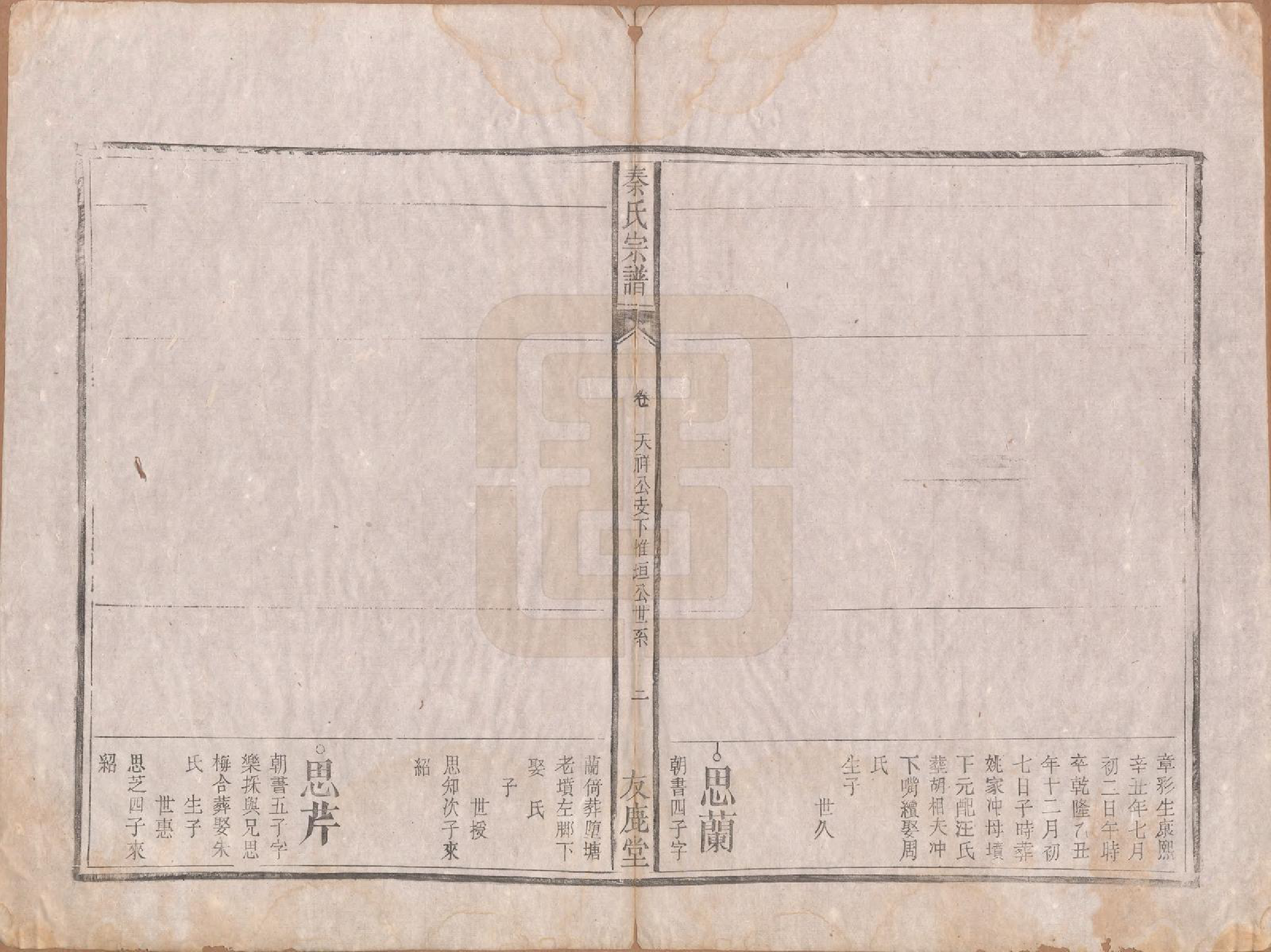 GTJP1200.秦.安徽龙舒.秦氏宗谱七卷.清咸丰二年（1852）_005.pdf_第3页