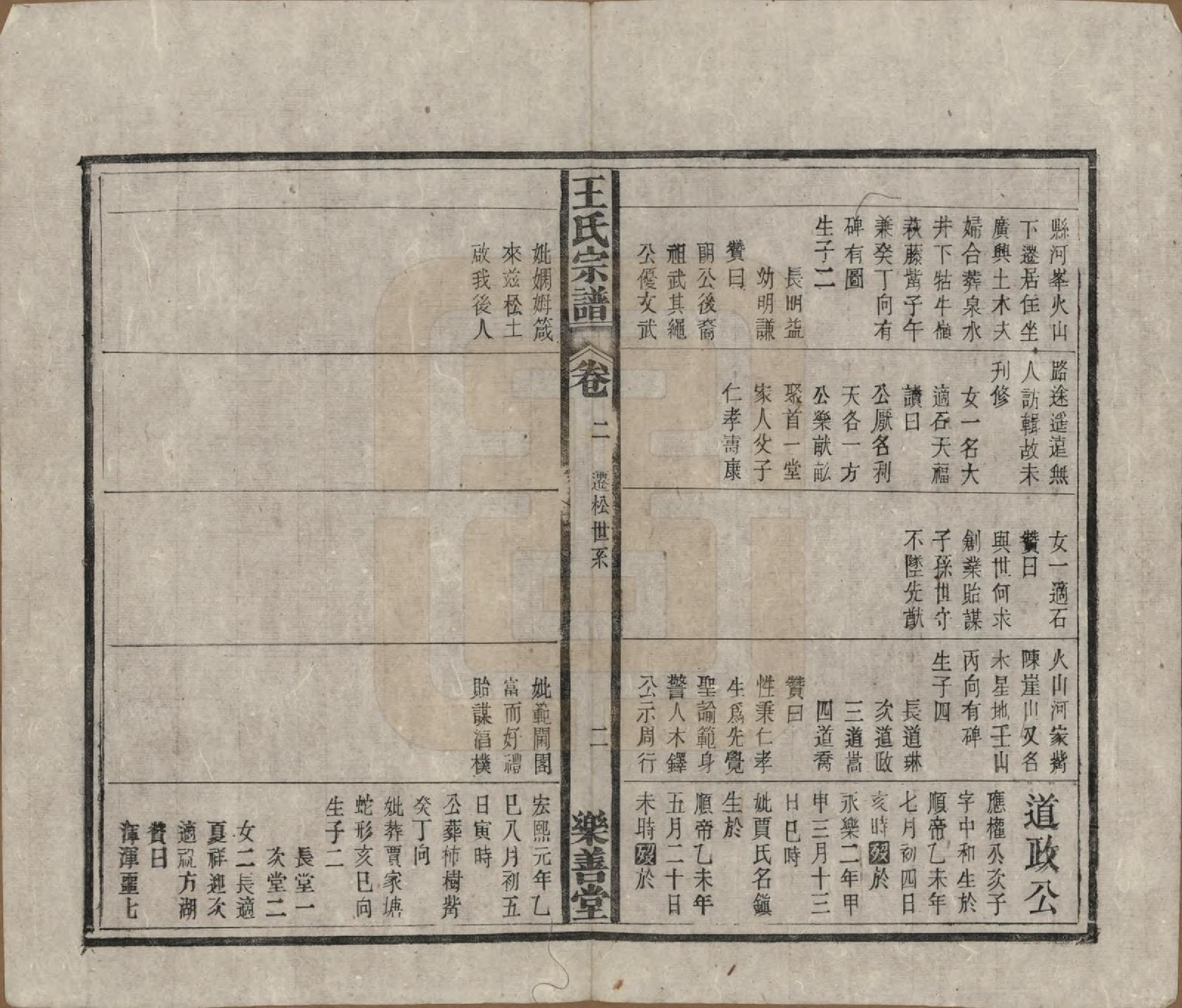 GTJP1591.王.安徽宿松.王氏宗谱十四卷首一卷.清光绪二十二年（1896）_002.pdf_第2页