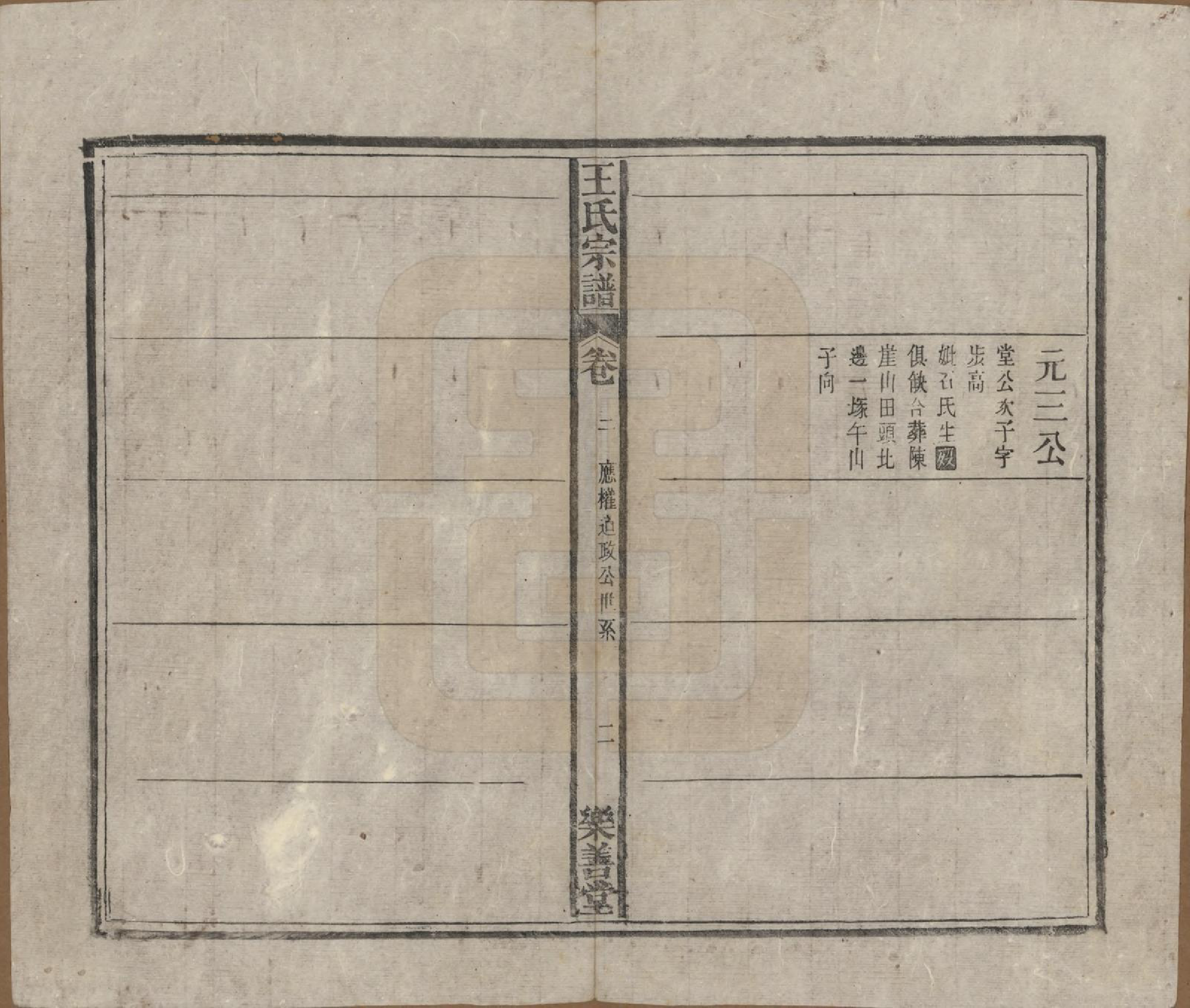 GTJP1591.王.安徽宿松.王氏宗谱十四卷首一卷.清光绪二十二年（1896）_003.pdf_第2页