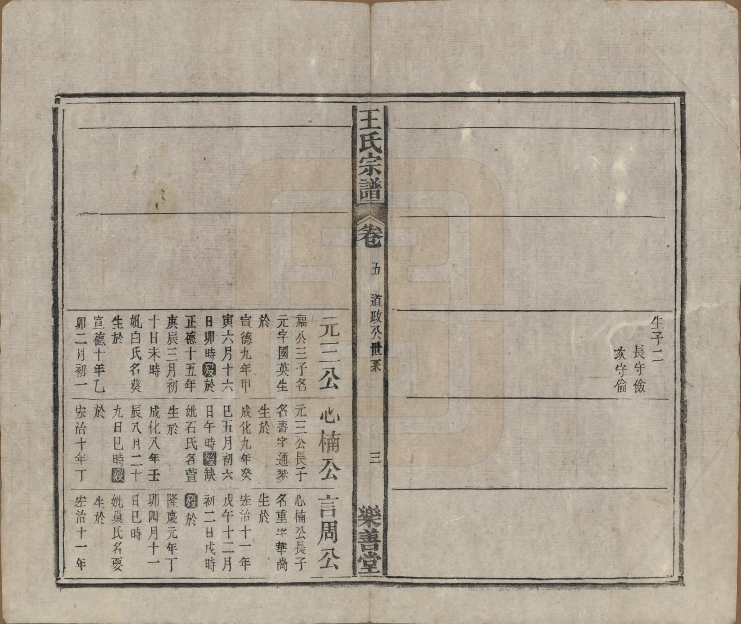 GTJP1591.王.安徽宿松.王氏宗谱十四卷首一卷.清光绪二十二年（1896）_005.pdf_第3页