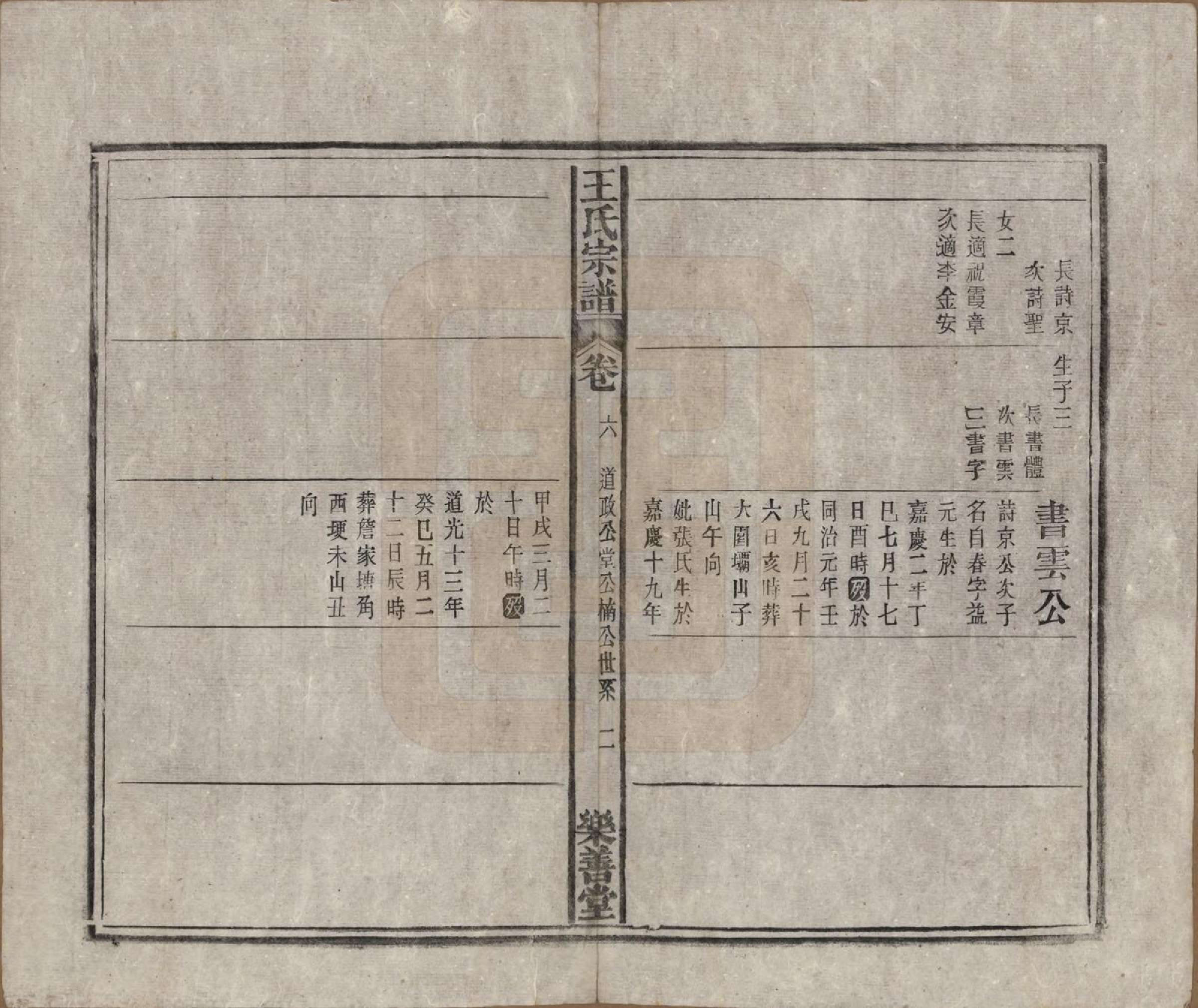 GTJP1591.王.安徽宿松.王氏宗谱十四卷首一卷.清光绪二十二年（1896）_006.pdf_第2页