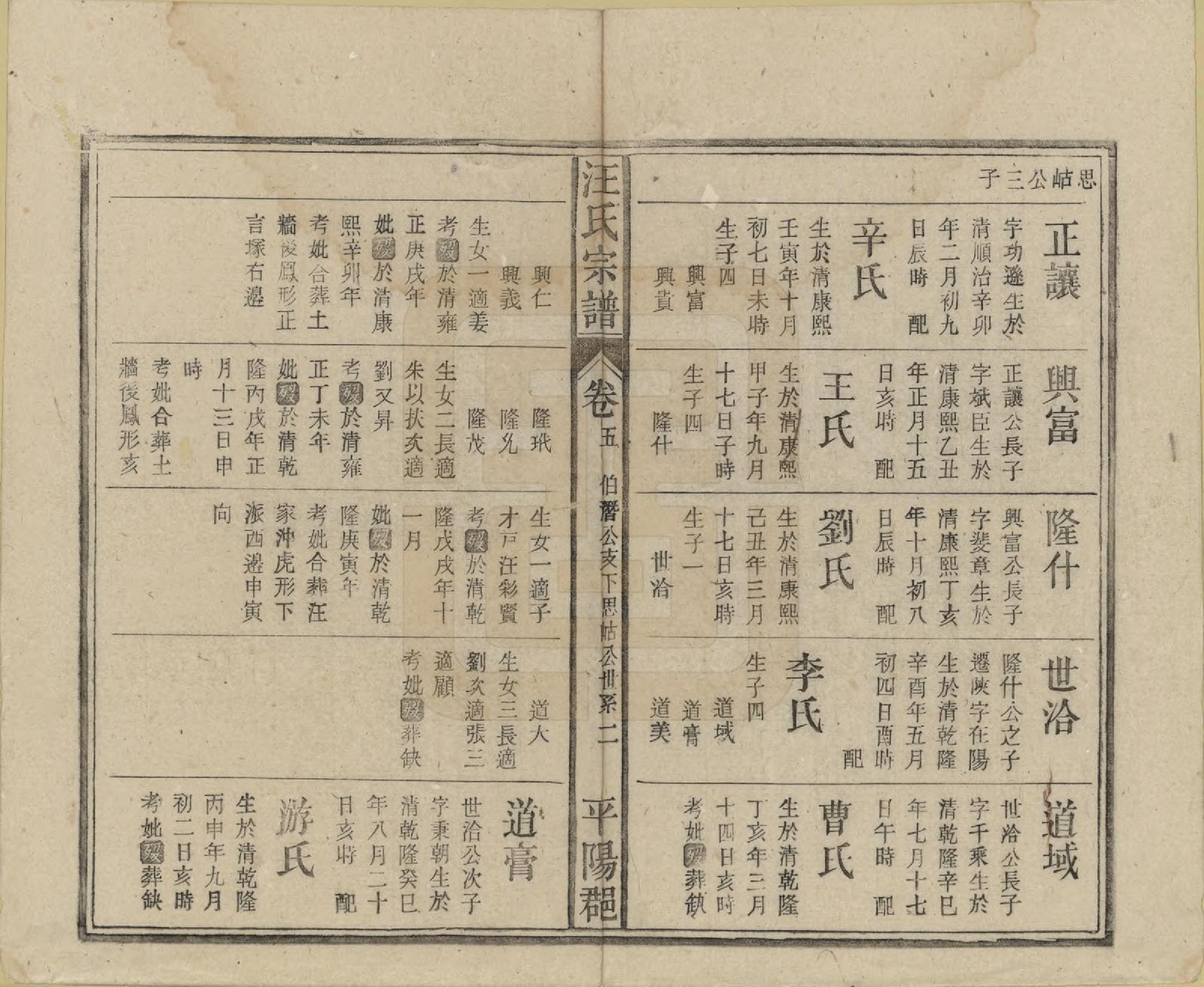 GTJP1455.汪.安徽太湖.汪氏宗谱.民国36年(1947)_005.pdf_第2页