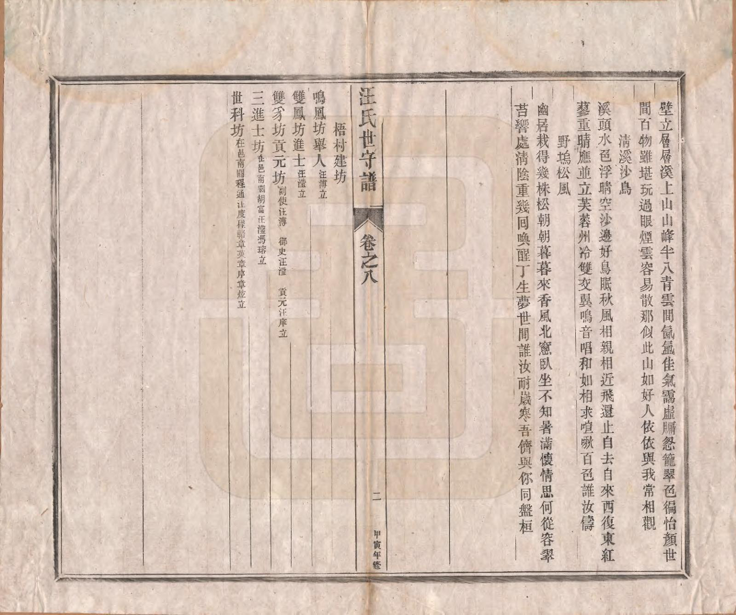 GTJP1461.汪.安徽新安.汪氏世守谱十卷首一卷.民国五年（1916）_008.pdf_第2页