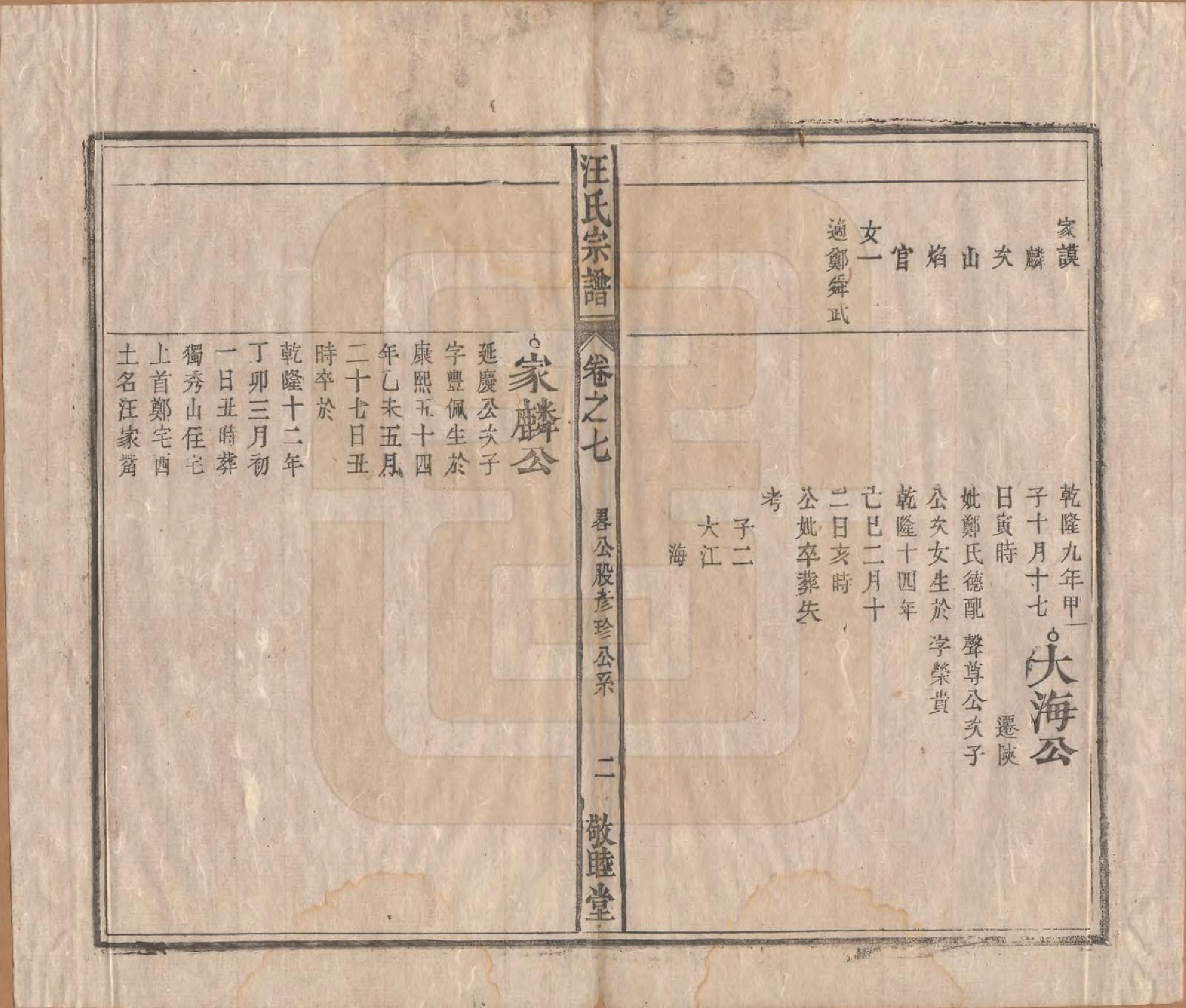 GTJP1478.汪.安徽怀宁.汪氏宗谱十五卷末二卷.清同治十年（1871）_007.pdf_第2页