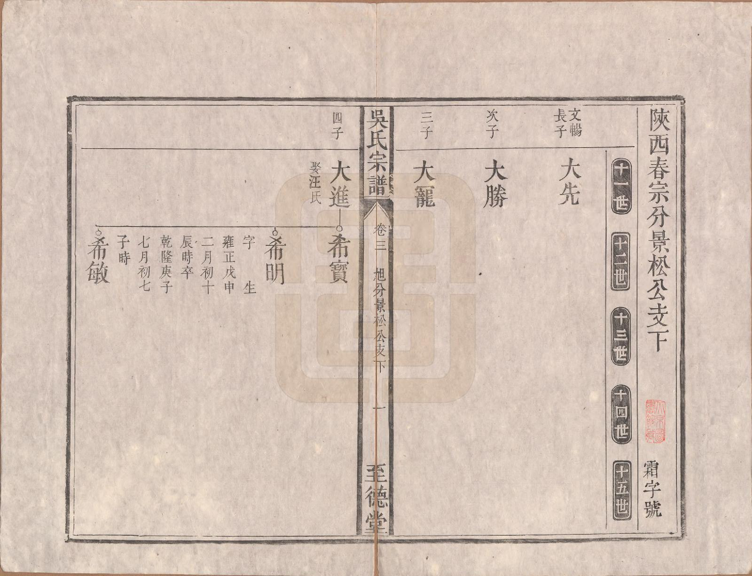 GTJP1682.吴.安徽贵池.吴氏宗谱八卷卷首一卷卷末一卷.清道光3年(1823)_003.pdf_第1页