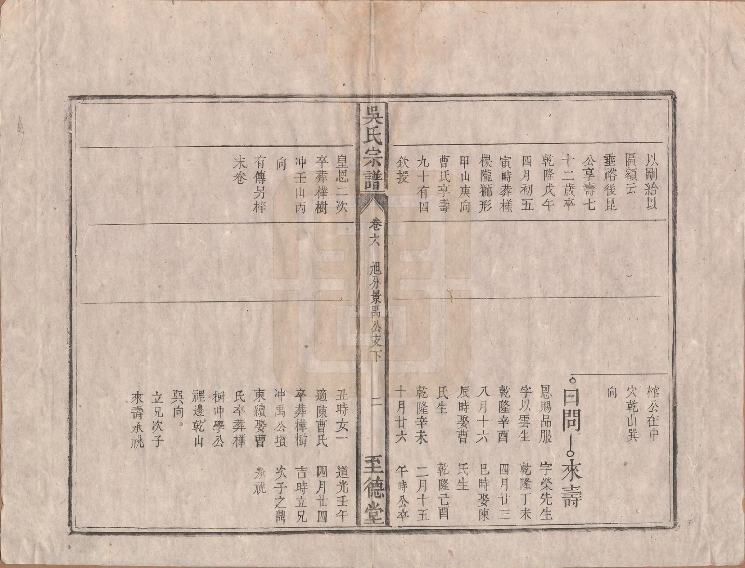 GTJP1682.吴.安徽贵池.吴氏宗谱八卷卷首一卷卷末一卷.清道光3年(1823)_006.pdf_第2页