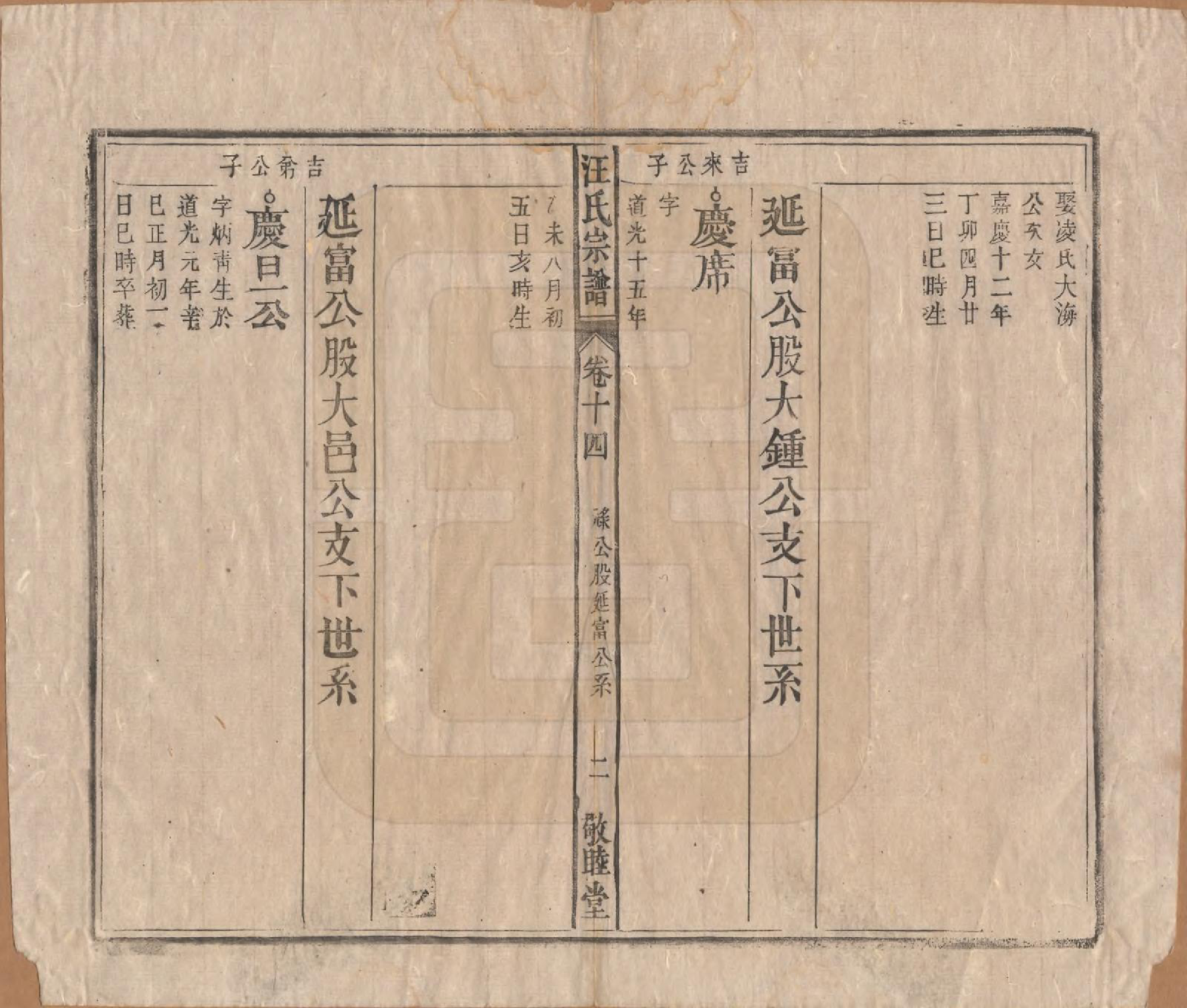 GTJP1478.汪.安徽怀宁.汪氏宗谱十五卷末二卷.清同治十年（1871）_014.pdf_第2页