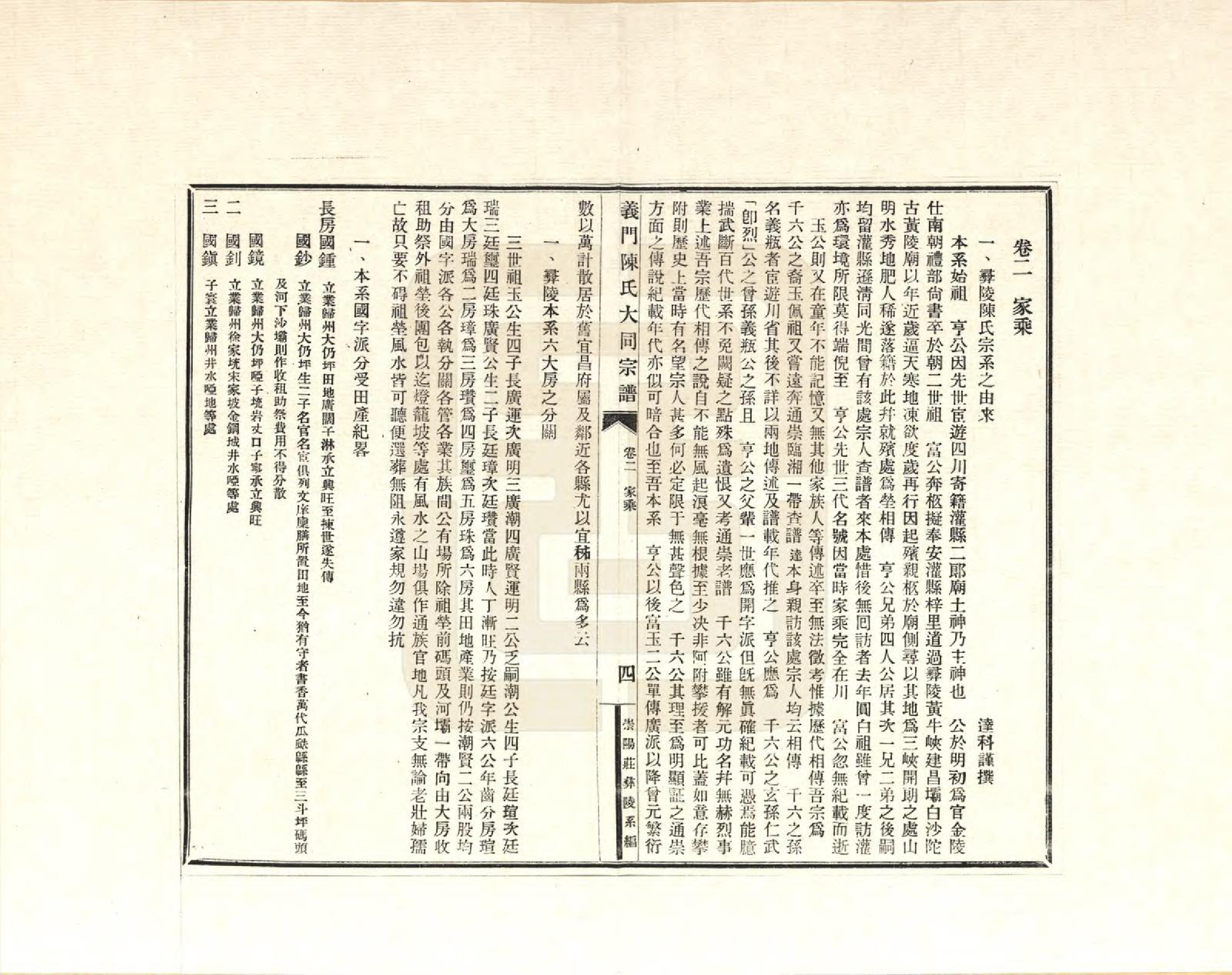 GTJP0099.陈.江西九江.义门陈氏大同宗谱彝陵分谱_002.pdf_第1页