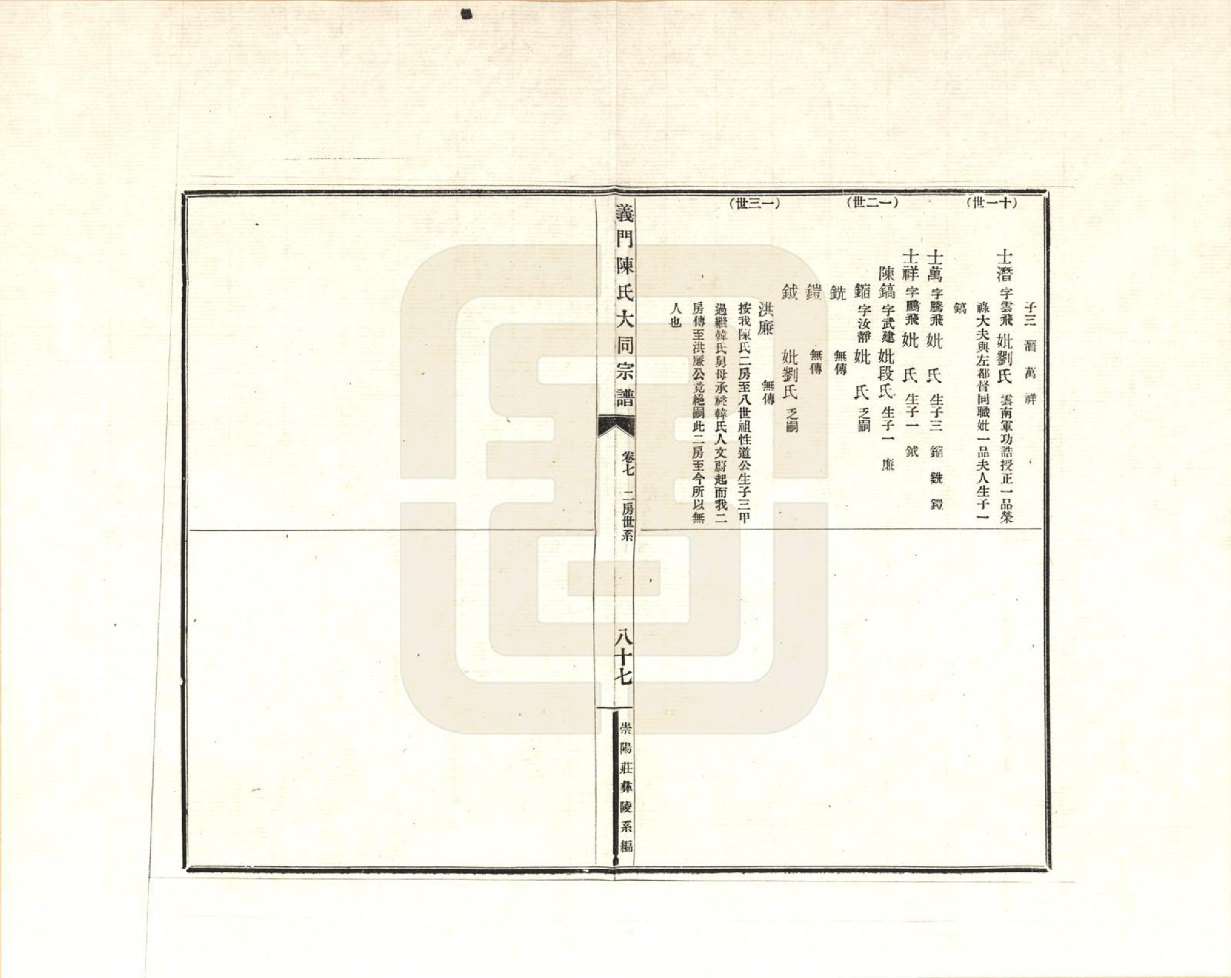 GTJP0099.陈.江西九江.义门陈氏大同宗谱彝陵分谱_007.pdf_第2页