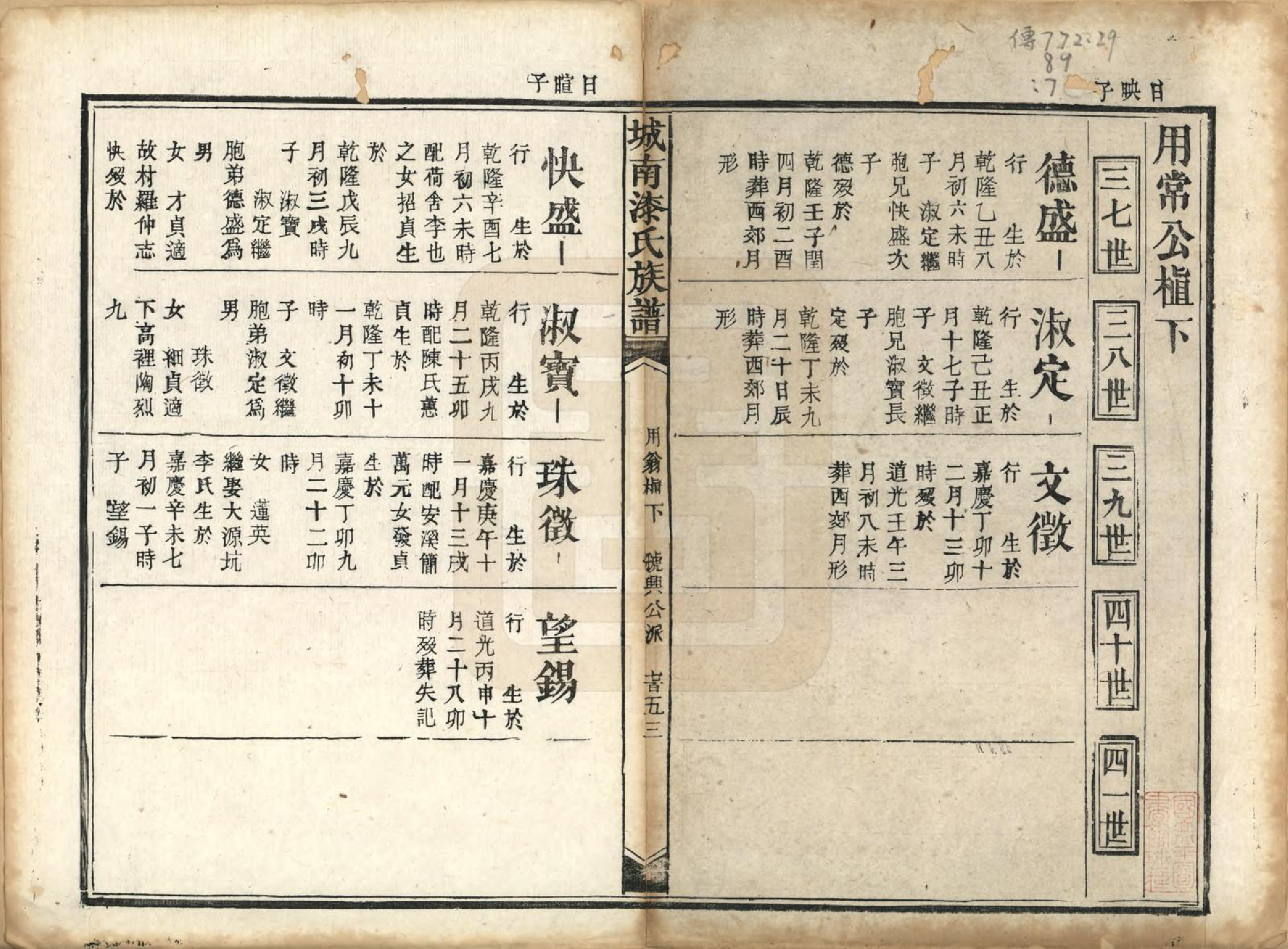 GTJP1156.漆.江西新昌.城南漆氏族谱.清光绪30年[1904]_007.pdf_第1页