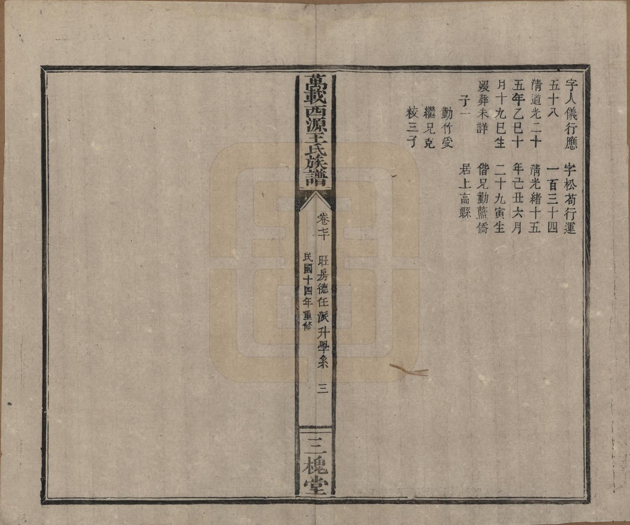 GTJP1507.王.江西万载.万载西源王氏族谱.民国14年（1925）_070.pdf_第3页