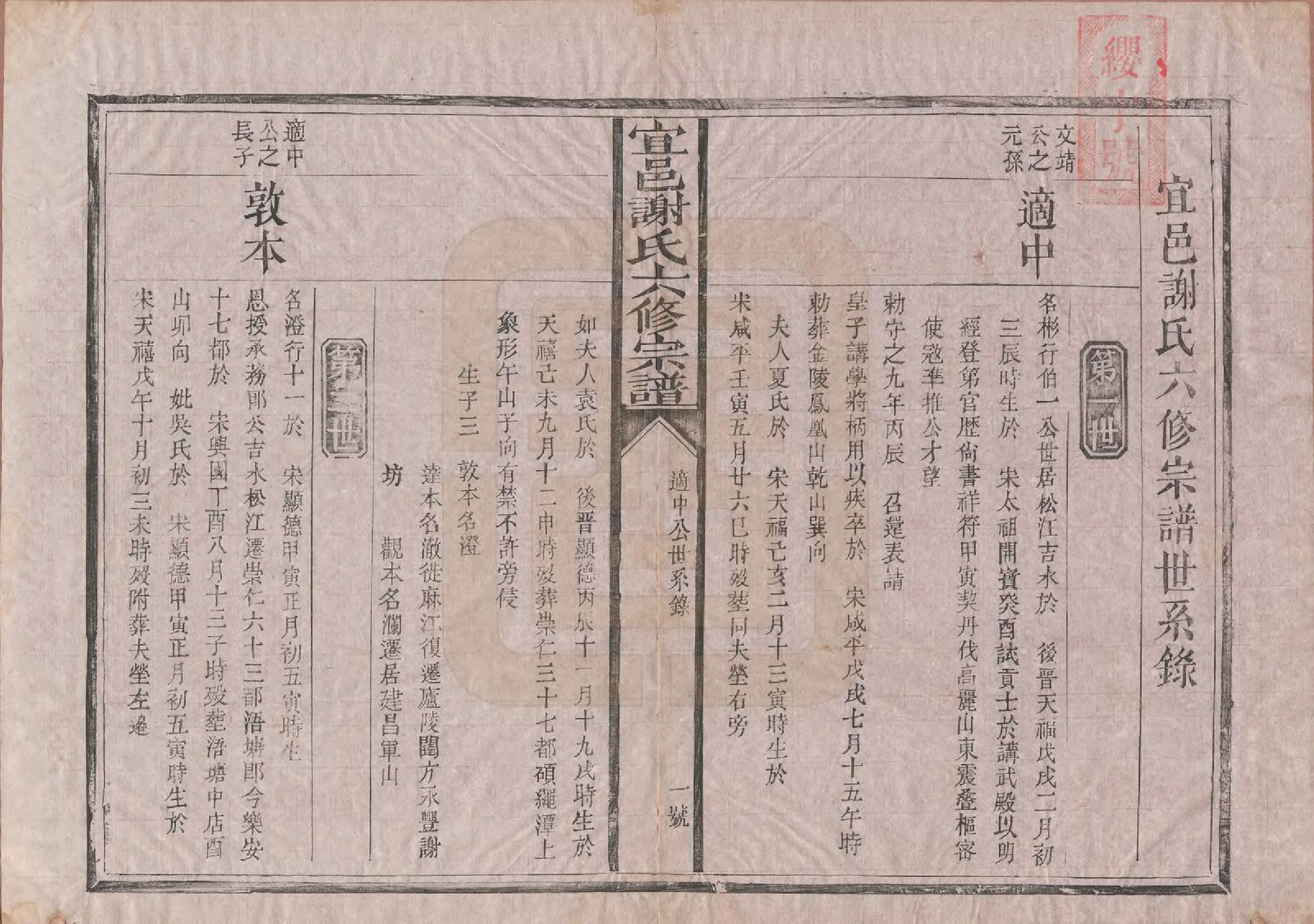 GTJP1798.谢.江西宜黄.宜邑谢氏六修宗谱.清同治9年[1870]_004.pdf_第2页