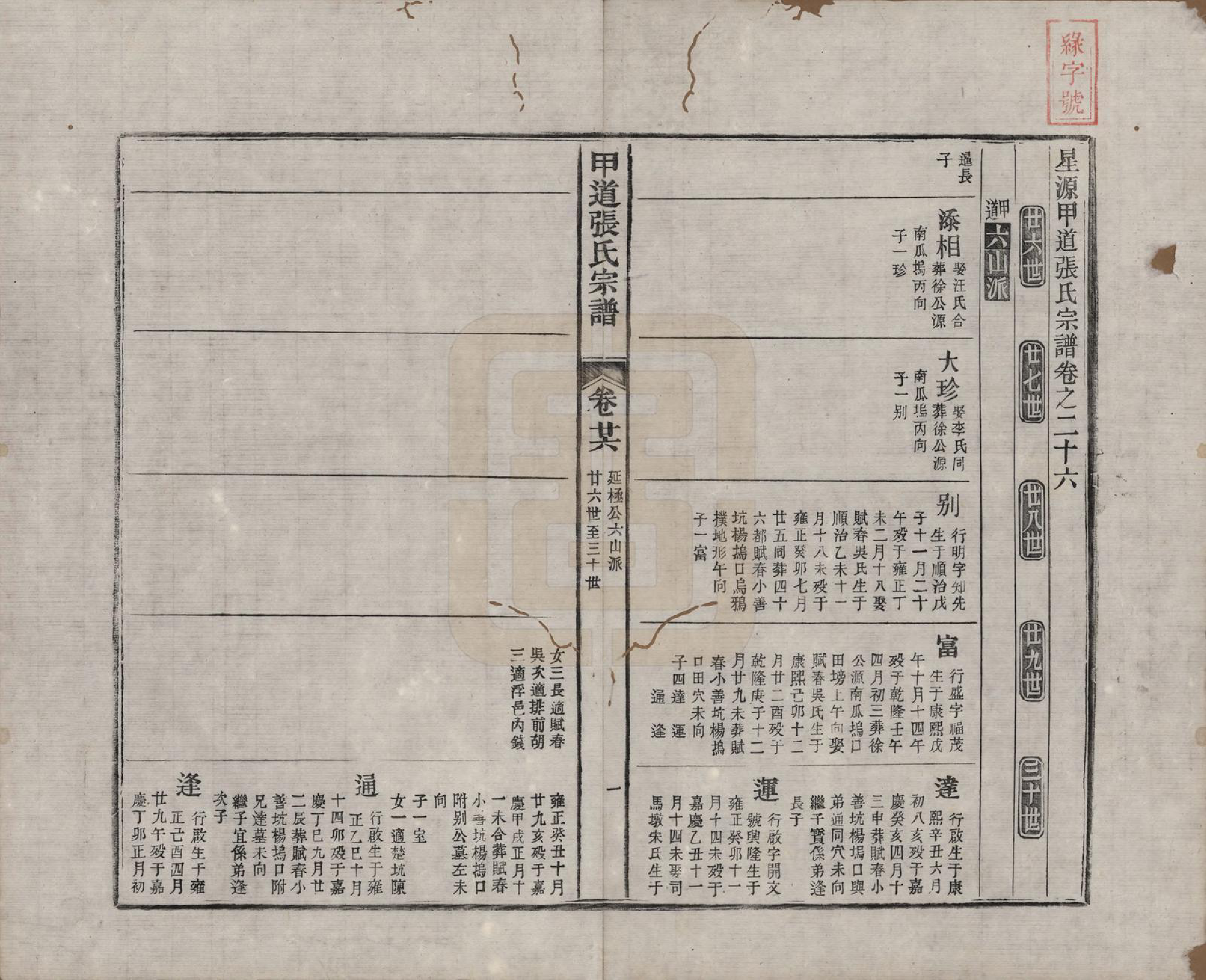 GTJP2147.张.江西婺源.甲道张氏宗谱六十卷.清道光十九年（1839）_026.pdf_第1页