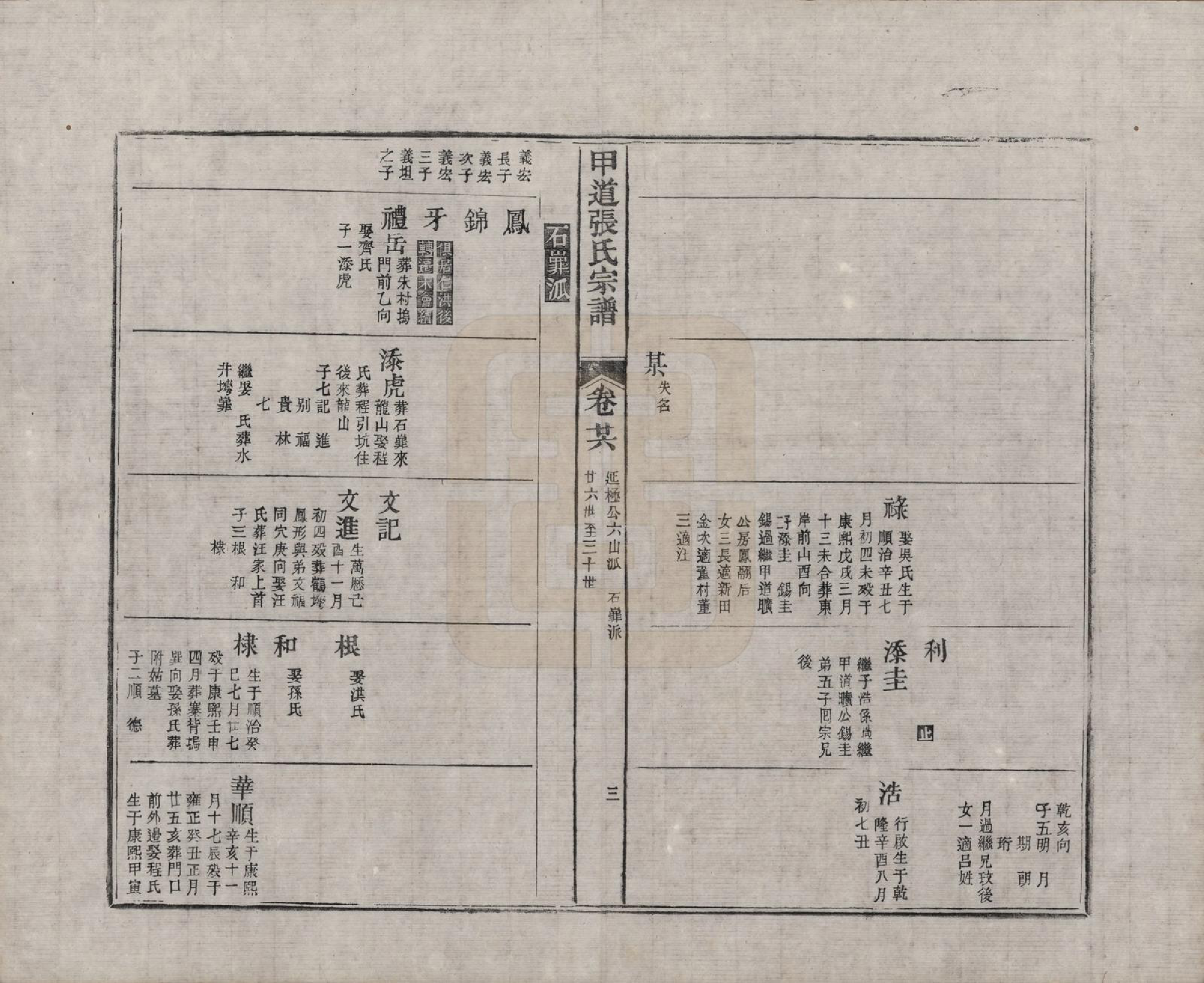 GTJP2147.张.江西婺源.甲道张氏宗谱六十卷.清道光十九年（1839）_026.pdf_第3页