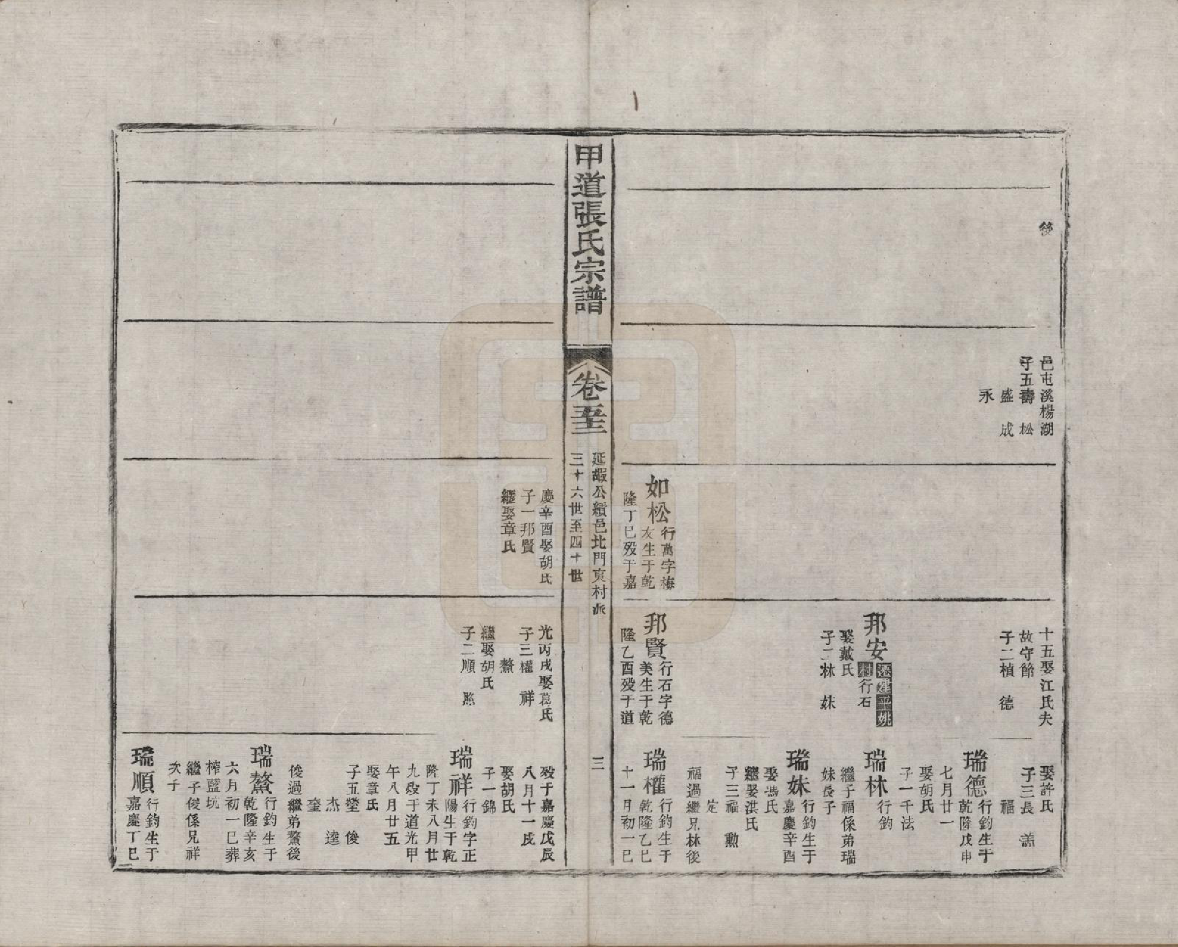 GTJP2147.张.江西婺源.甲道张氏宗谱六十卷.清道光十九年（1839）_052.pdf_第3页