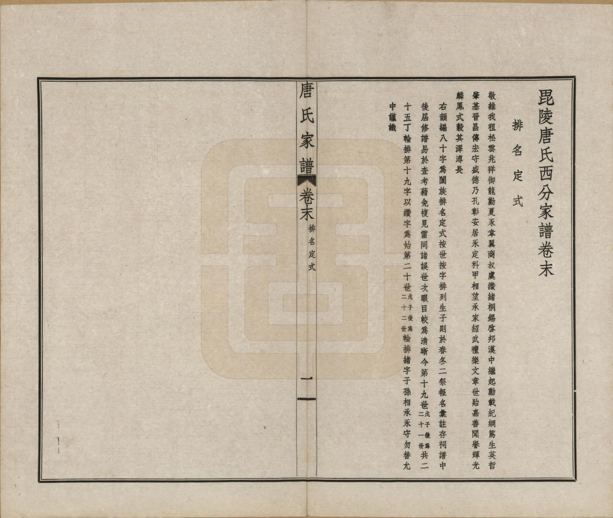 GTJP1403.唐.江苏毗陵.毗陵唐氏西分家谱.民国37年[1948]_010.pdf_第1页