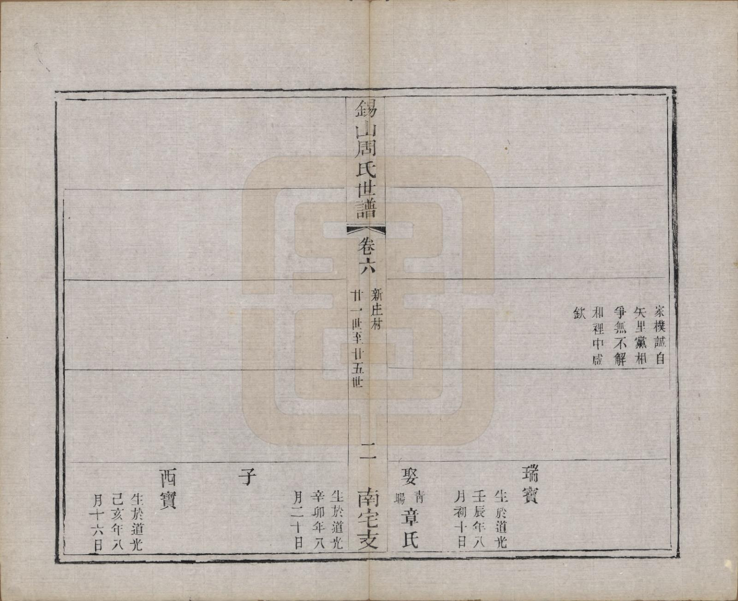 GTJP2328.周.江苏无锡.锡山周氏世谱十二卷.清光绪七年（1881）_006.pdf_第2页