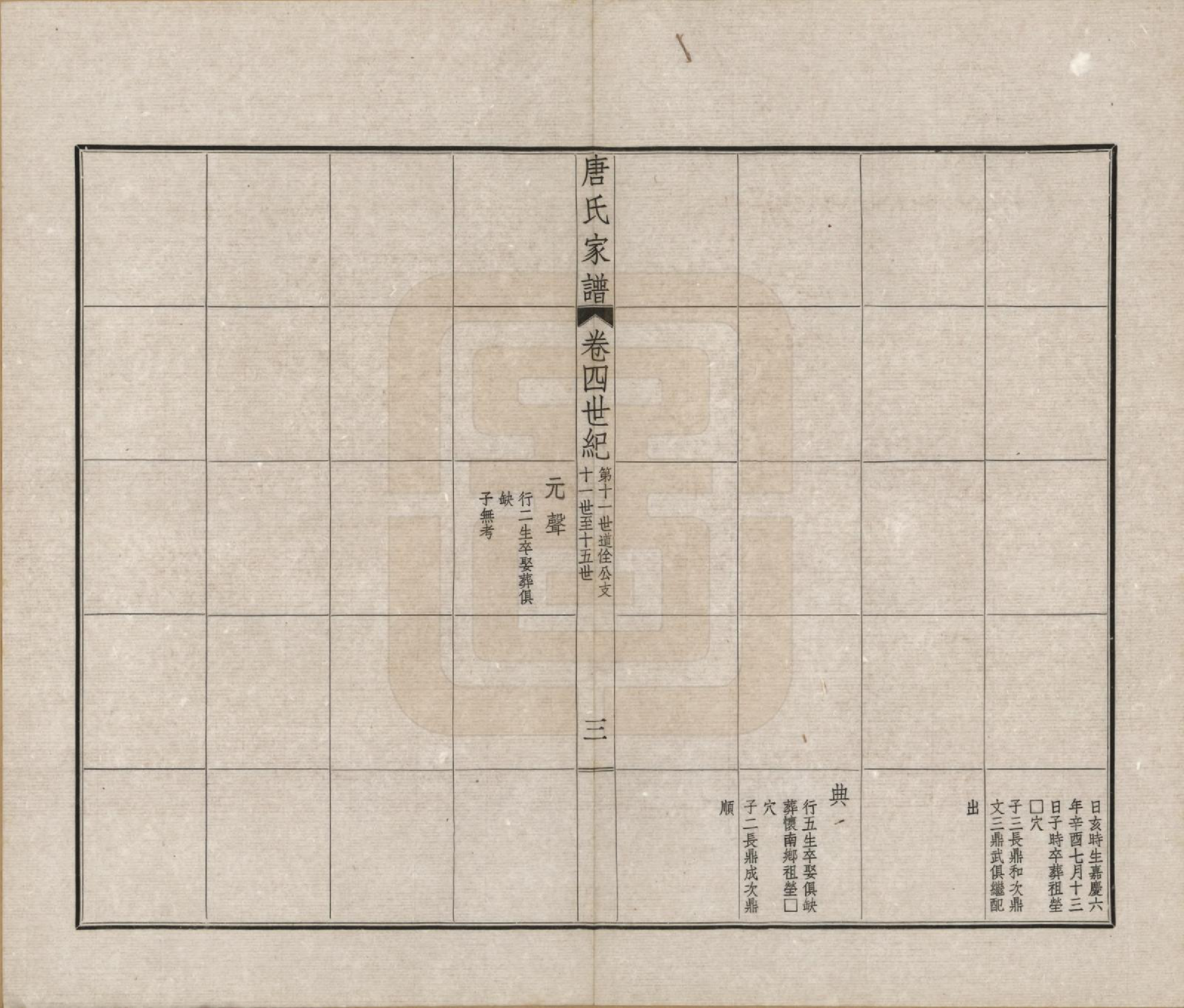 GTJP1403.唐.江苏毗陵.毗陵唐氏西分家谱.民国37年[1948]_004.pdf_第3页