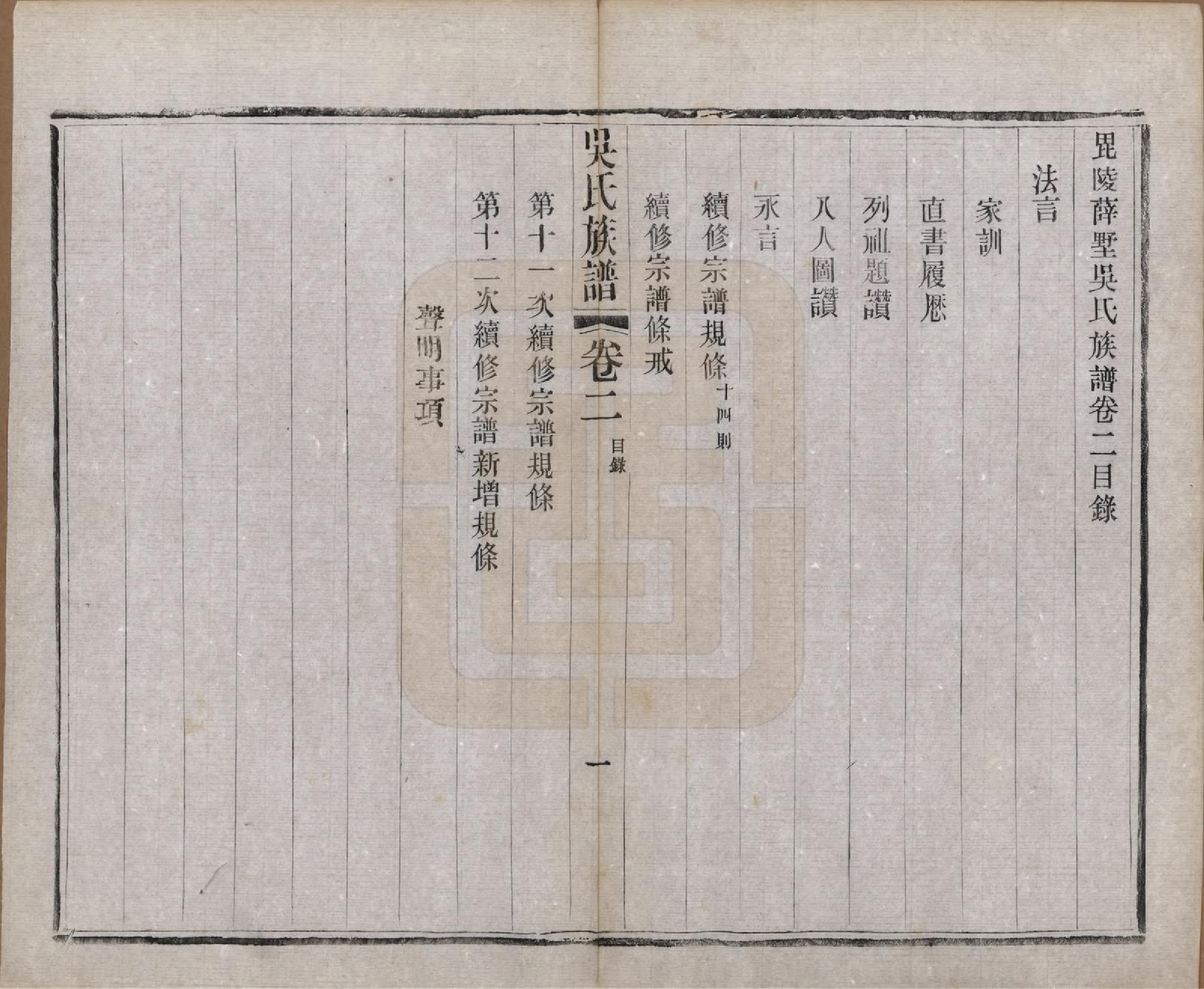 GTJP1653.吴.江苏常州.薛墅吴氏宗谱二十三卷.民国二十二年（1933）_002.pdf_第1页