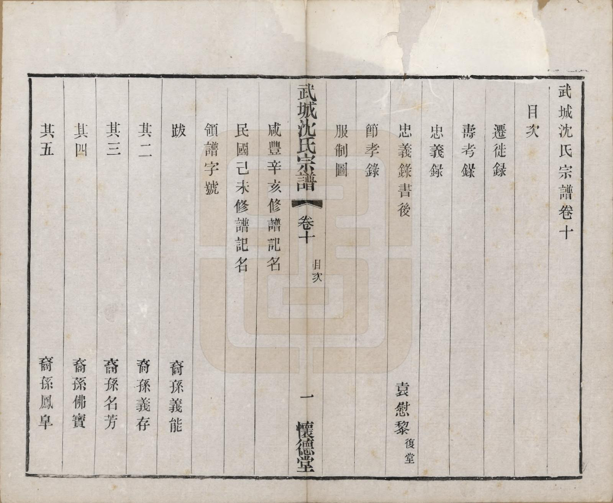 GTJP1257.沈.江苏毗陵.武城沈氏宗谱十卷首一卷.民国八年（1919）_010.pdf_第1页