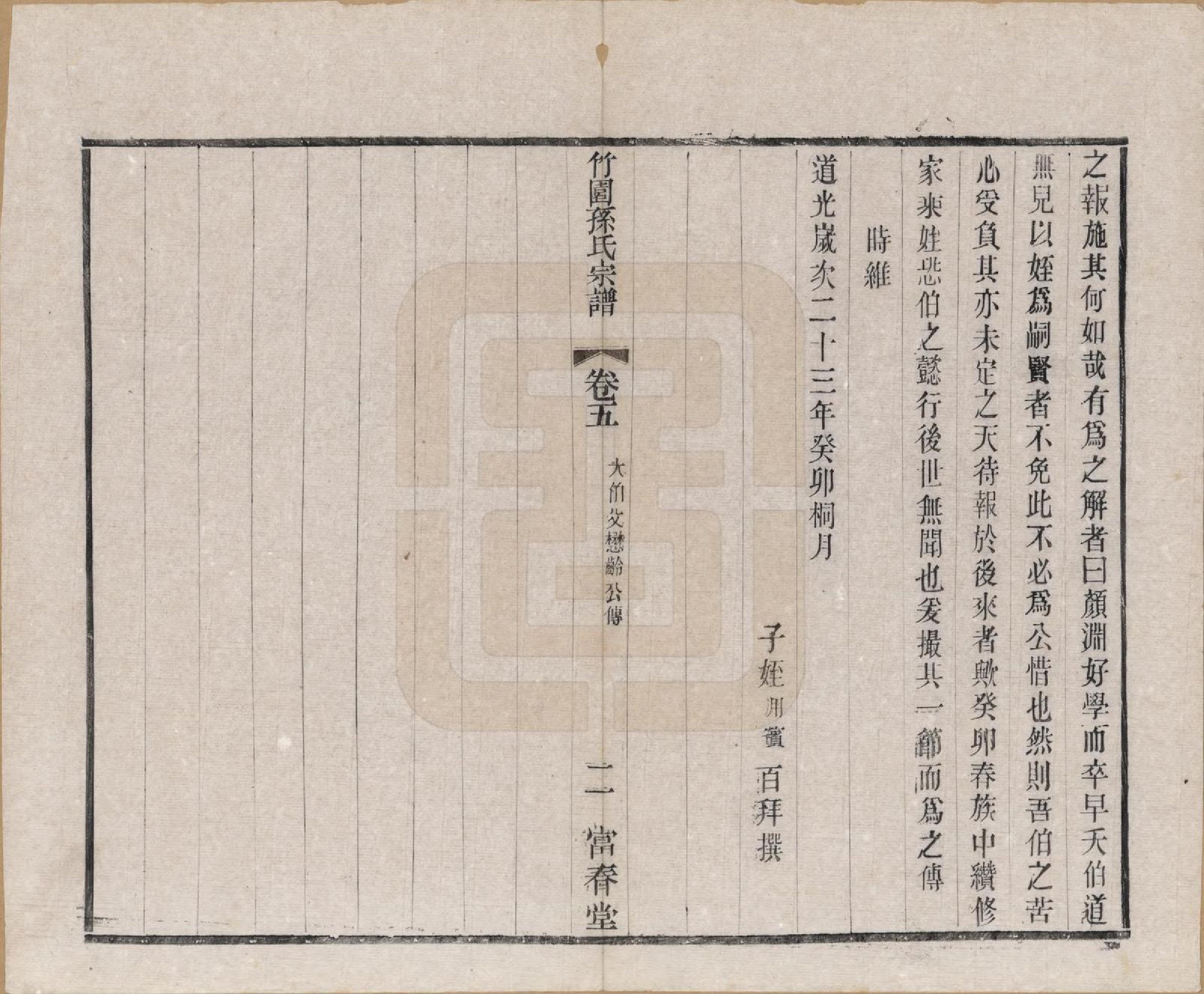 GTJP1357.孙.江苏毗陵.竹园孙氏宗谱十六卷.民国十年（1921）_005.pdf_第2页