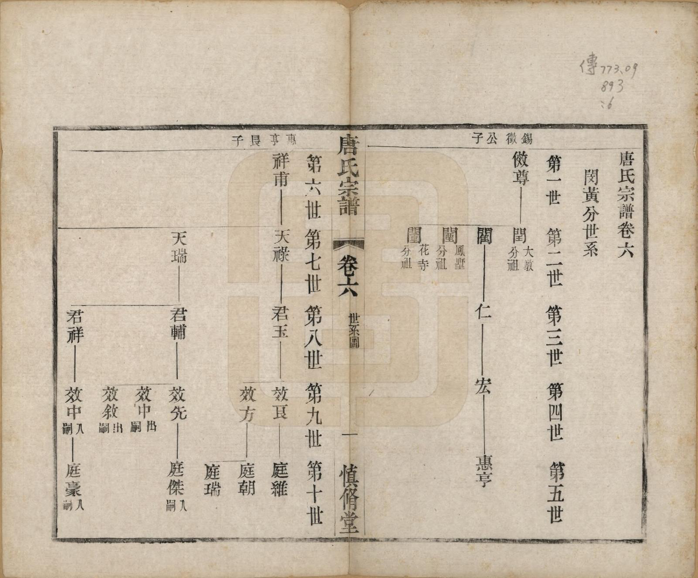 GTJP1408.唐.江苏武进.唐氏宗谱十卷.清光绪二十八年（1902）_006.pdf_第1页