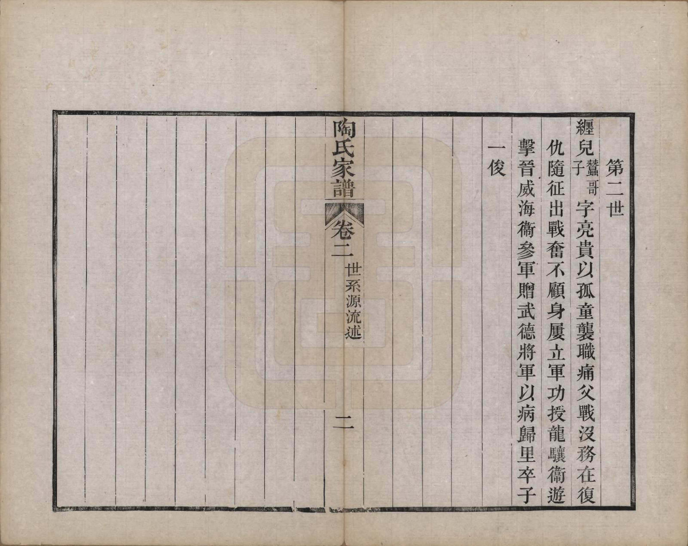 GTJP1421.陶.江苏苏州.陶氏家谱六卷.清光绪三十四年（1908）_002.pdf_第2页