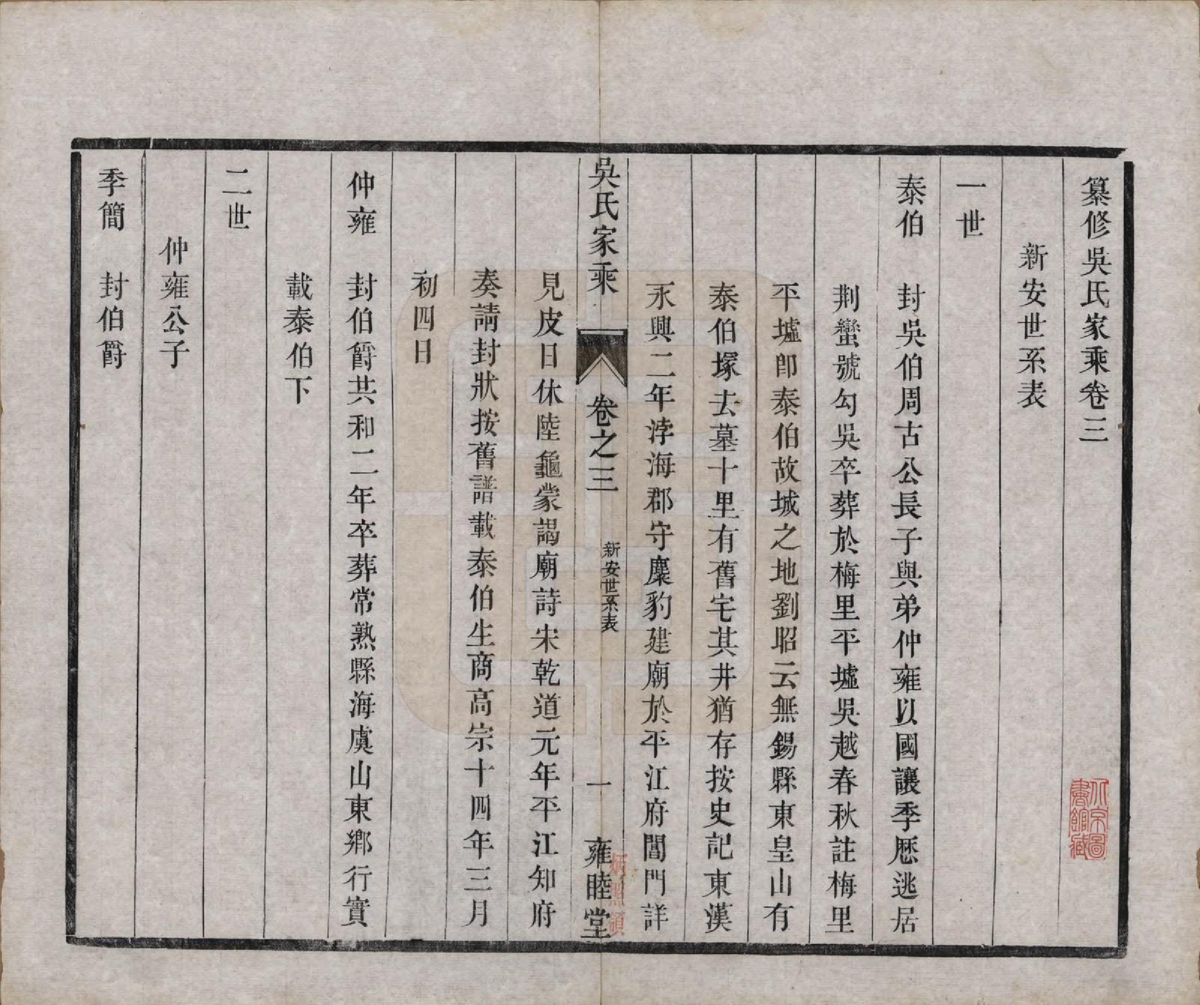 GTJP1712.吴.江苏金坛.吴氏家乘四卷.清同治十三年（1874）_003.pdf_第1页