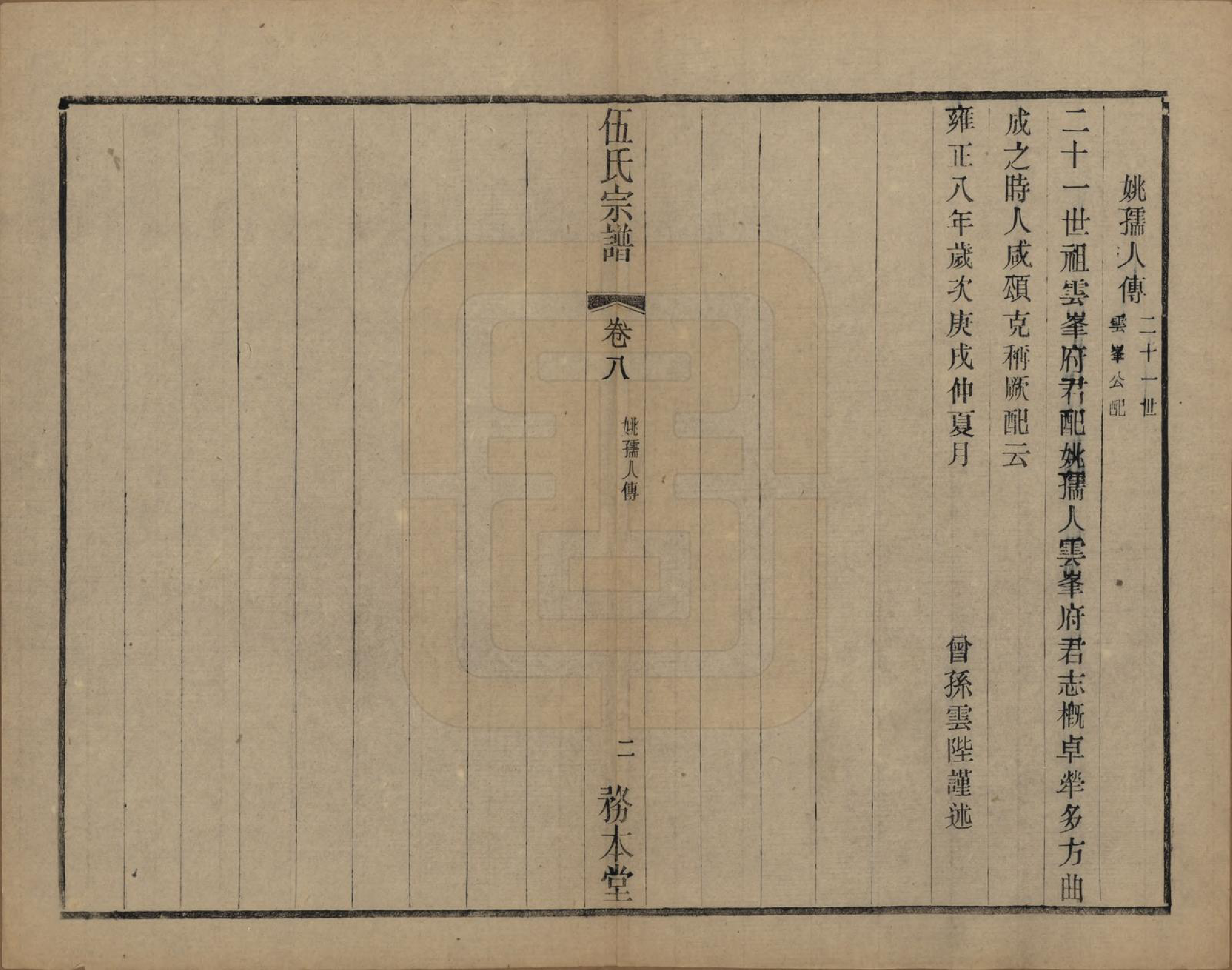 GTJP1718.伍.江苏常州.伍氏宗谱二十卷首一卷.民国十八年（1929）_008.pdf_第2页