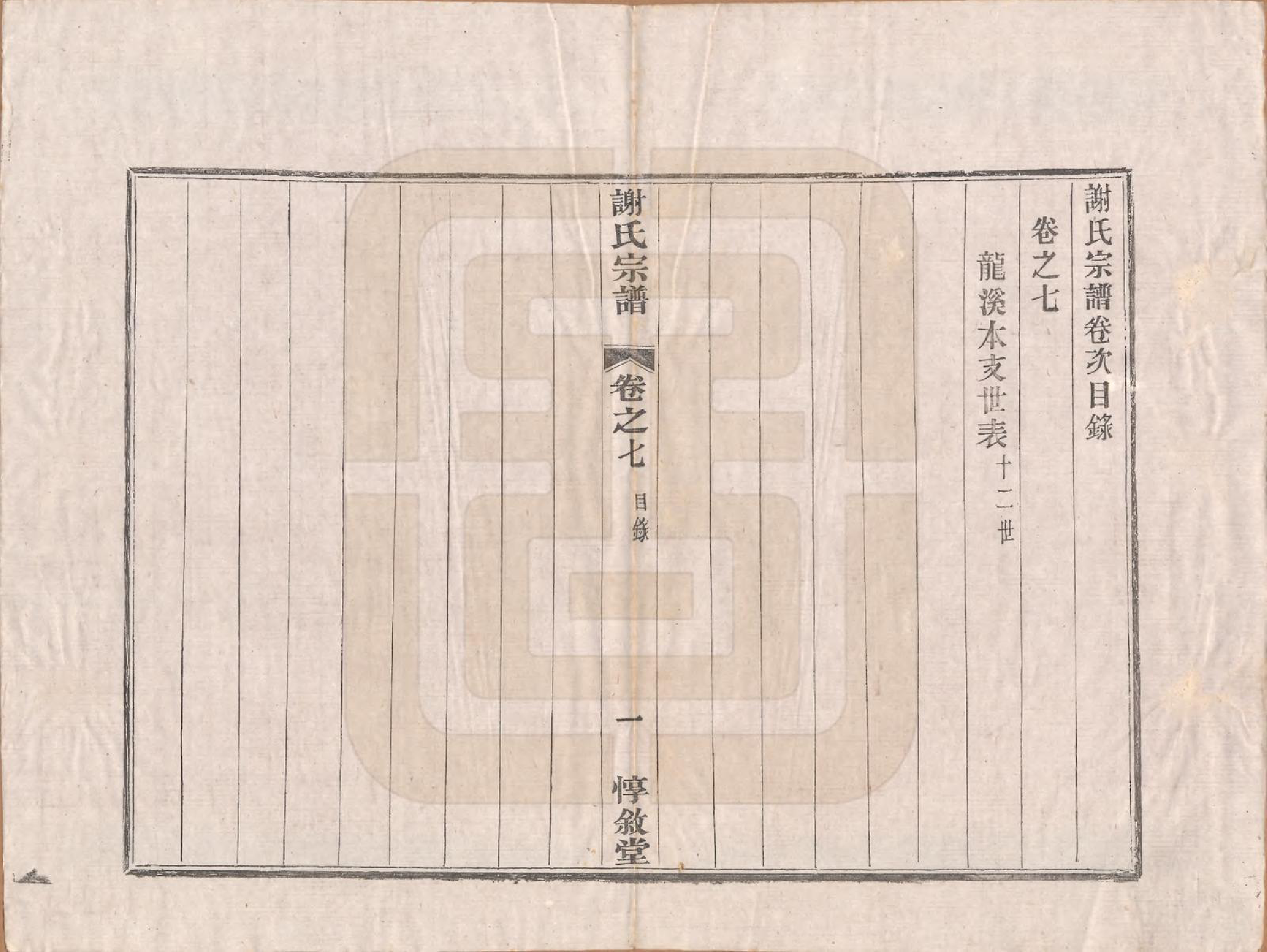 GTJP1769.谢.江苏溧阳.龙溪谢氏宗谱.民国12年[1923]_007.pdf_第1页