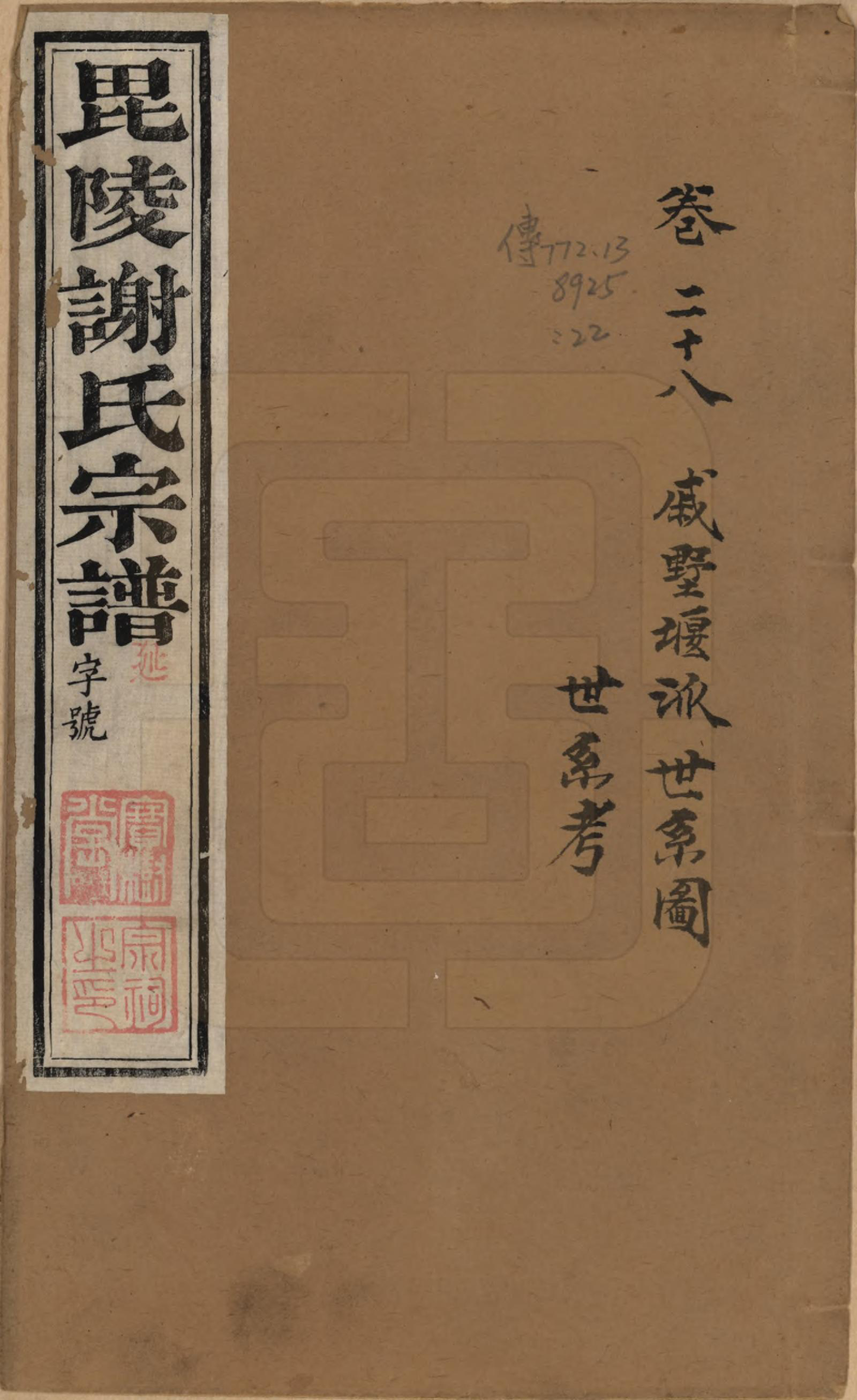 GTJP1791.谢.江苏常州.毗陵谢氏宗谱三十六卷.清光绪二年（1877）_028.pdf_第1页