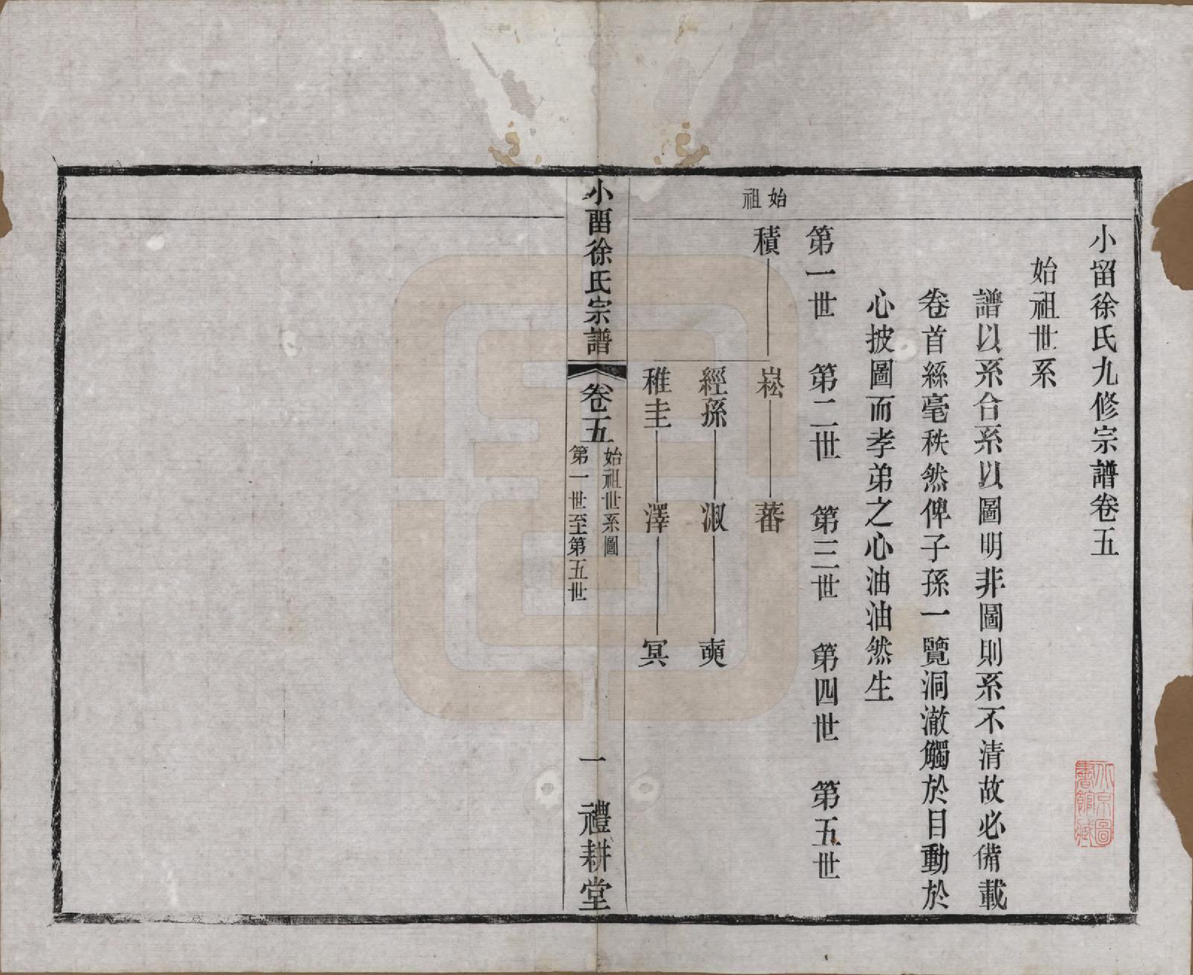 GTJP1892.徐.江苏武进.小留徐氏九修宗谱十二卷.清宣统三年（1911）_005.pdf_第1页