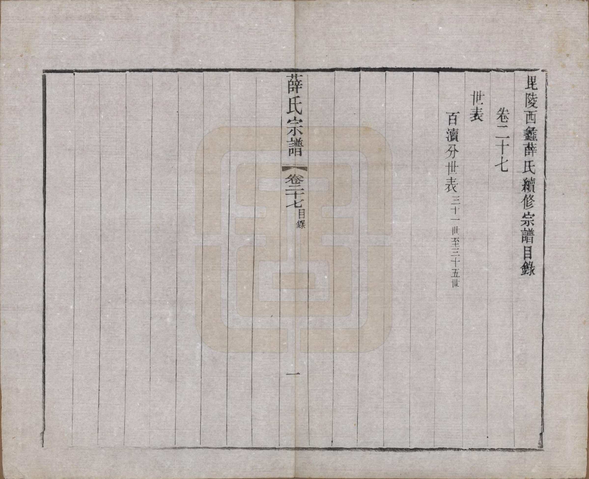 GTJP1927.薛.江苏常州.毗陵西蠡薛氏续修宗谱二十八卷.清宣统元年（1909）_027.pdf_第1页