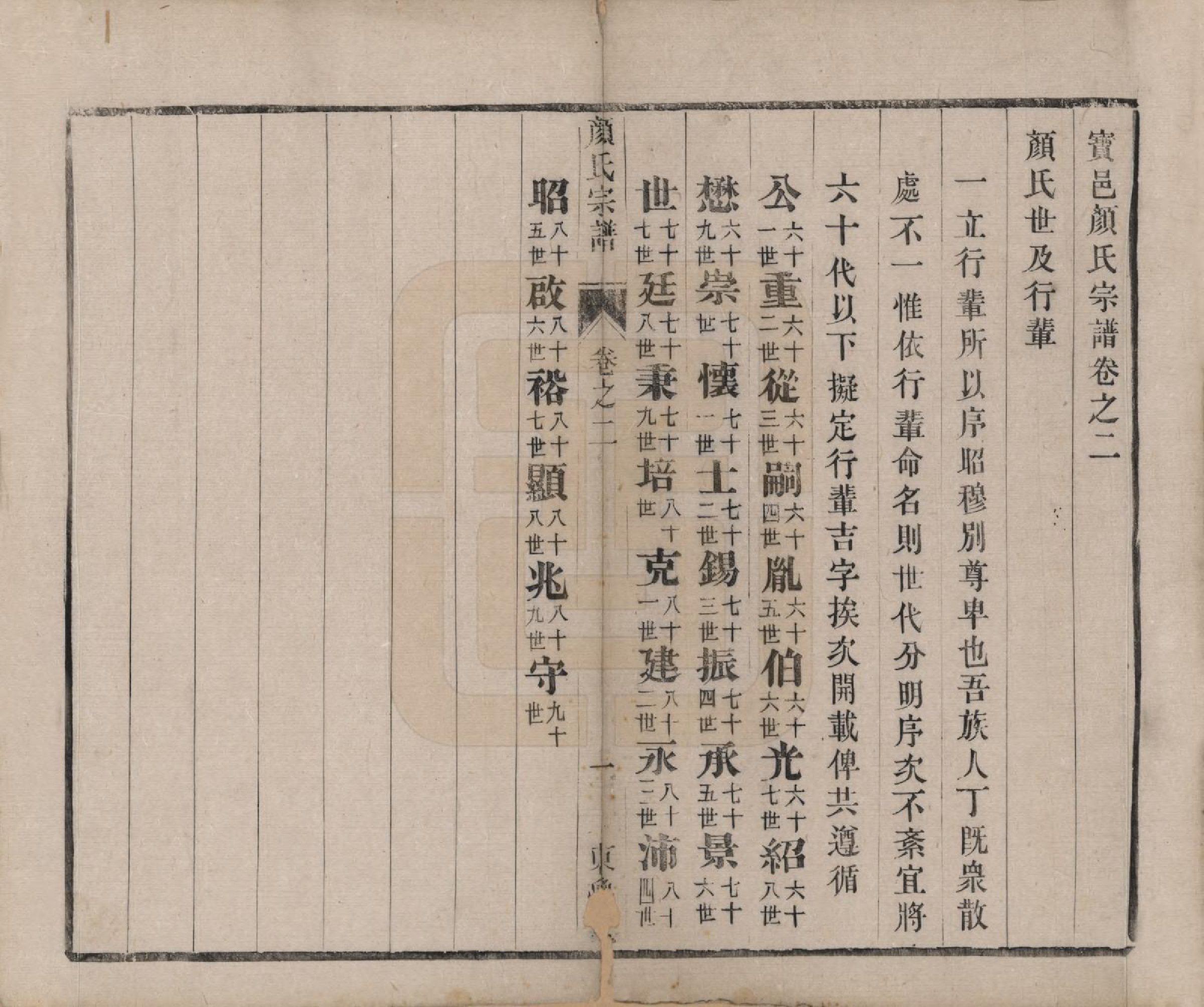 GTJP1936.顔.江苏宝应.宝邑顔氏宗谱七卷.民国二年（1913）_002.pdf_第1页