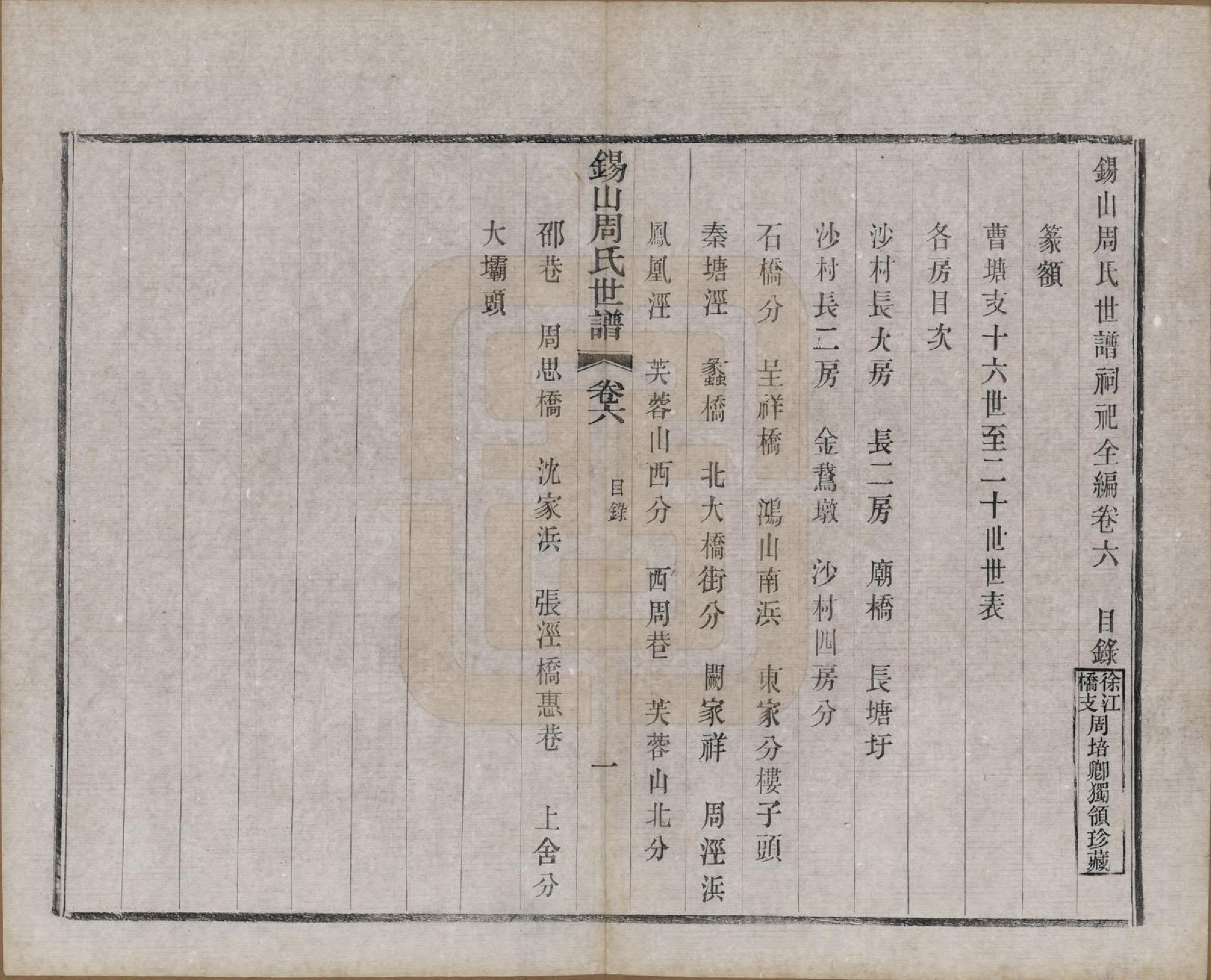 GTJP2352.周.江苏无锡.锡山周氏世谱十六卷.清宣统元年（1909）_006.pdf_第1页