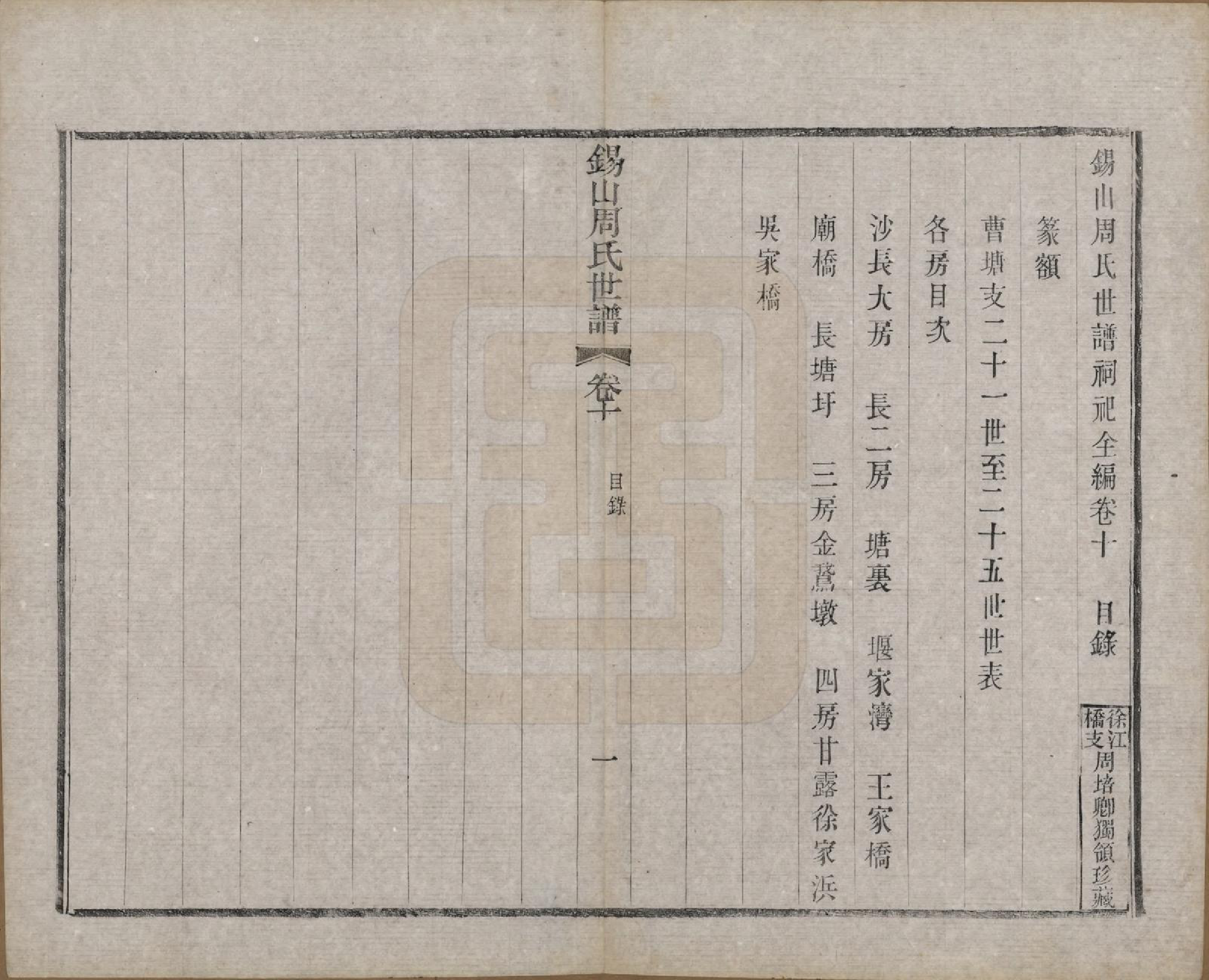 GTJP2352.周.江苏无锡.锡山周氏世谱十六卷.清宣统元年（1909）_010.pdf_第1页