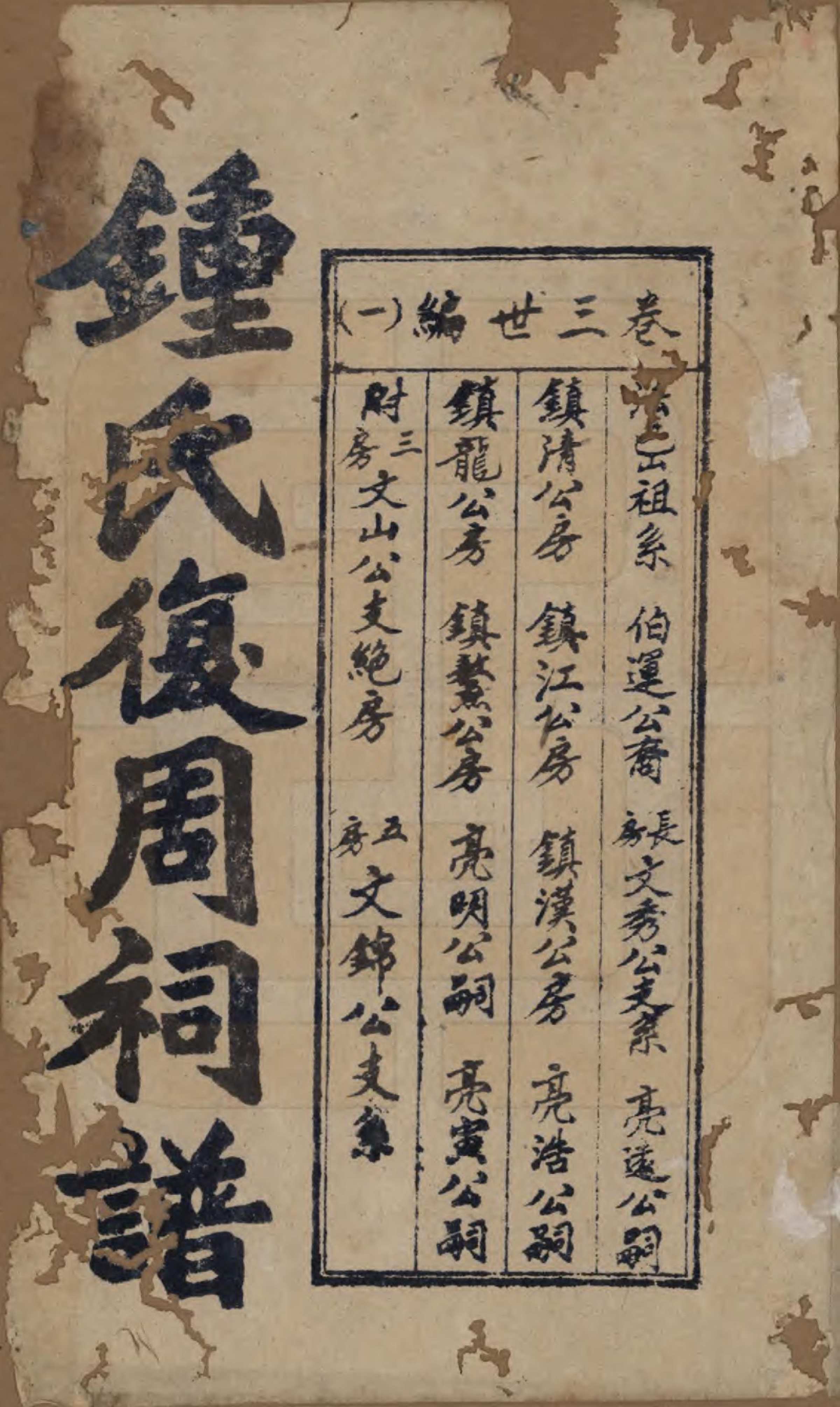 GTJP2258.锺.四川内江.锺氏复周祠族谱六卷.民国二十七年（1938）_003.pdf_第1页