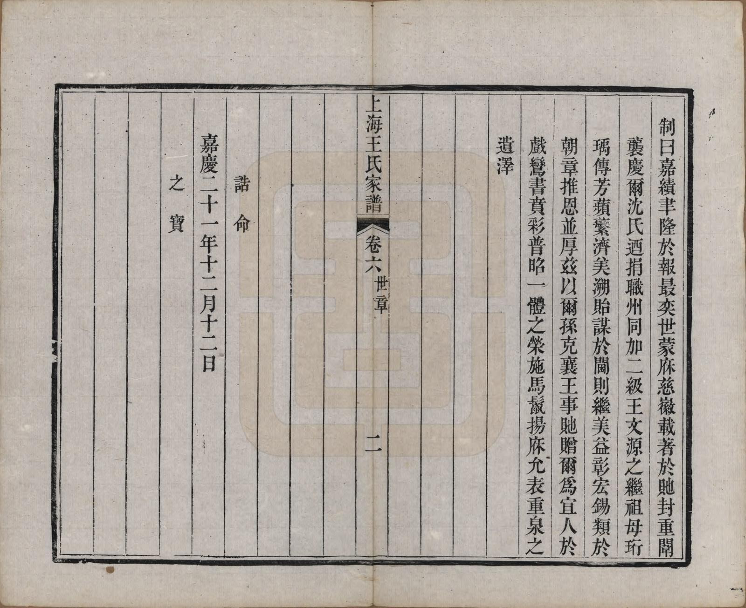 GTJP1624.王.上海.王氏家谱六卷.清咸丰十一年（1861）_006.pdf_第2页