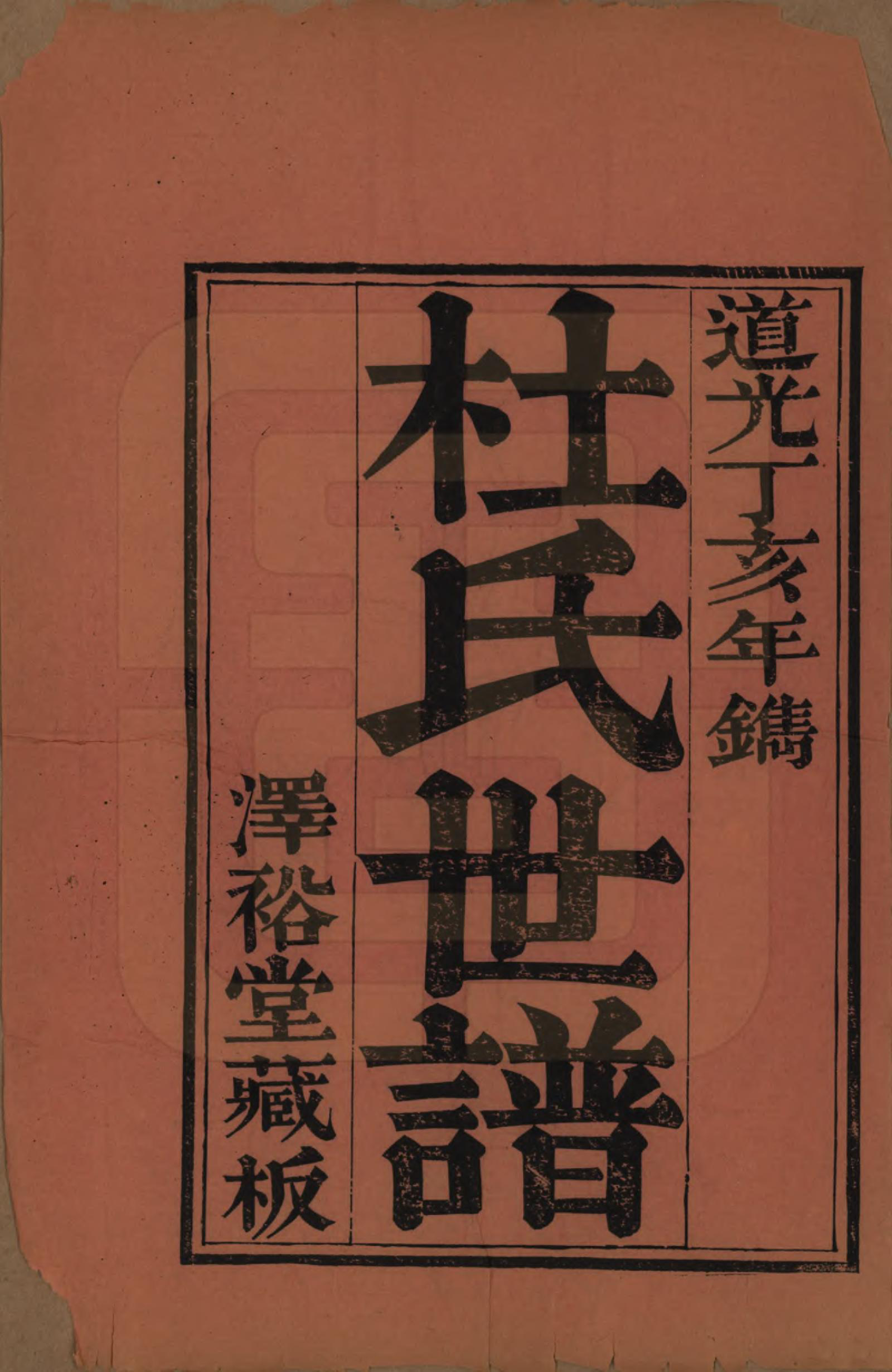 GTJP0313.杜.山东滨县.滨州杜氏家乘.清道光七年（1827）_001.pdf_第2页