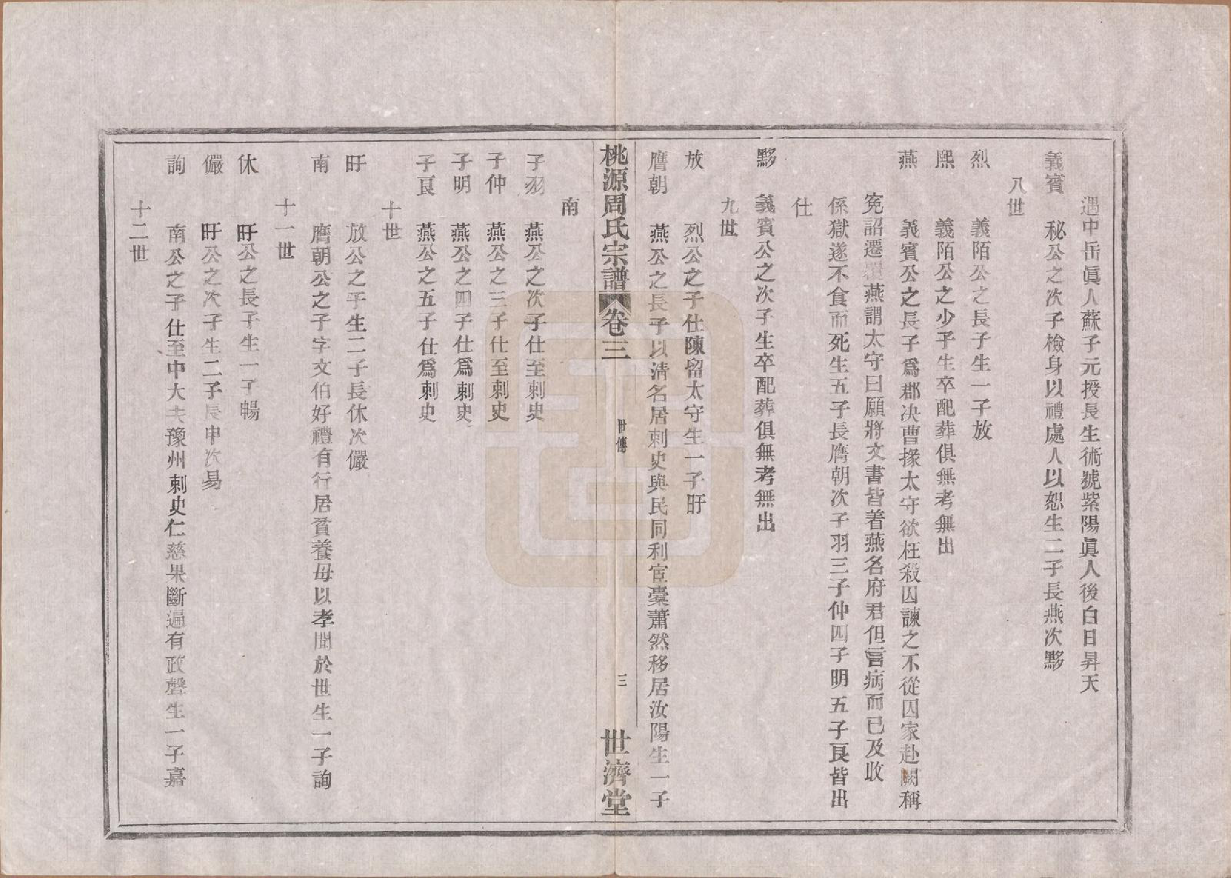 GTJP2313.周.河南汝南.桃源周氏宗谱六卷.民国十一年（1922）_003.pdf_第3页