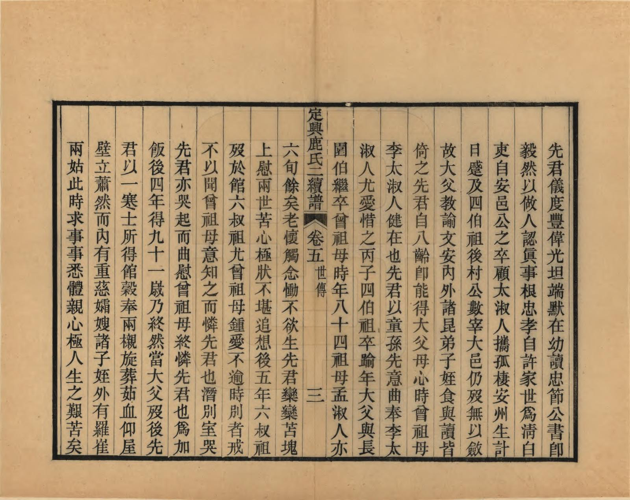 GTJP1027.鹿.河北定兴.定兴鹿氏二续谱十五卷.清光绪二十三年（1897）_005.pdf_第3页