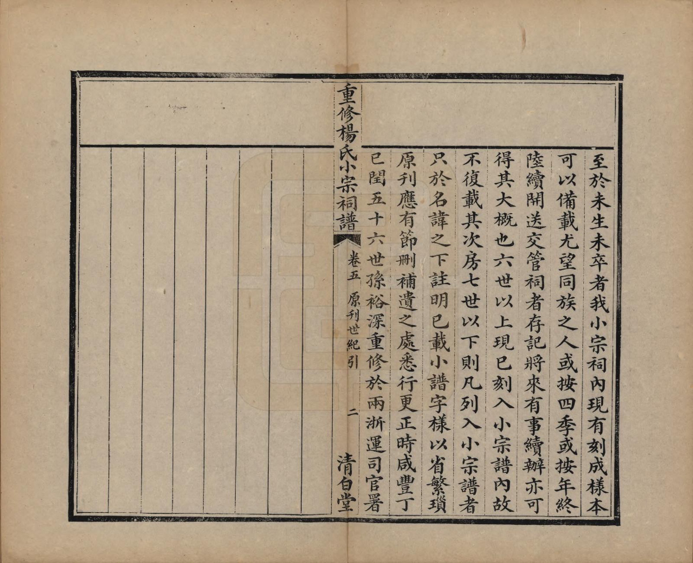 GTJP1993.杨.贵州平越.重修杨氏小宗祠谱五卷.清咸丰七年（1857）_005.pdf_第2页