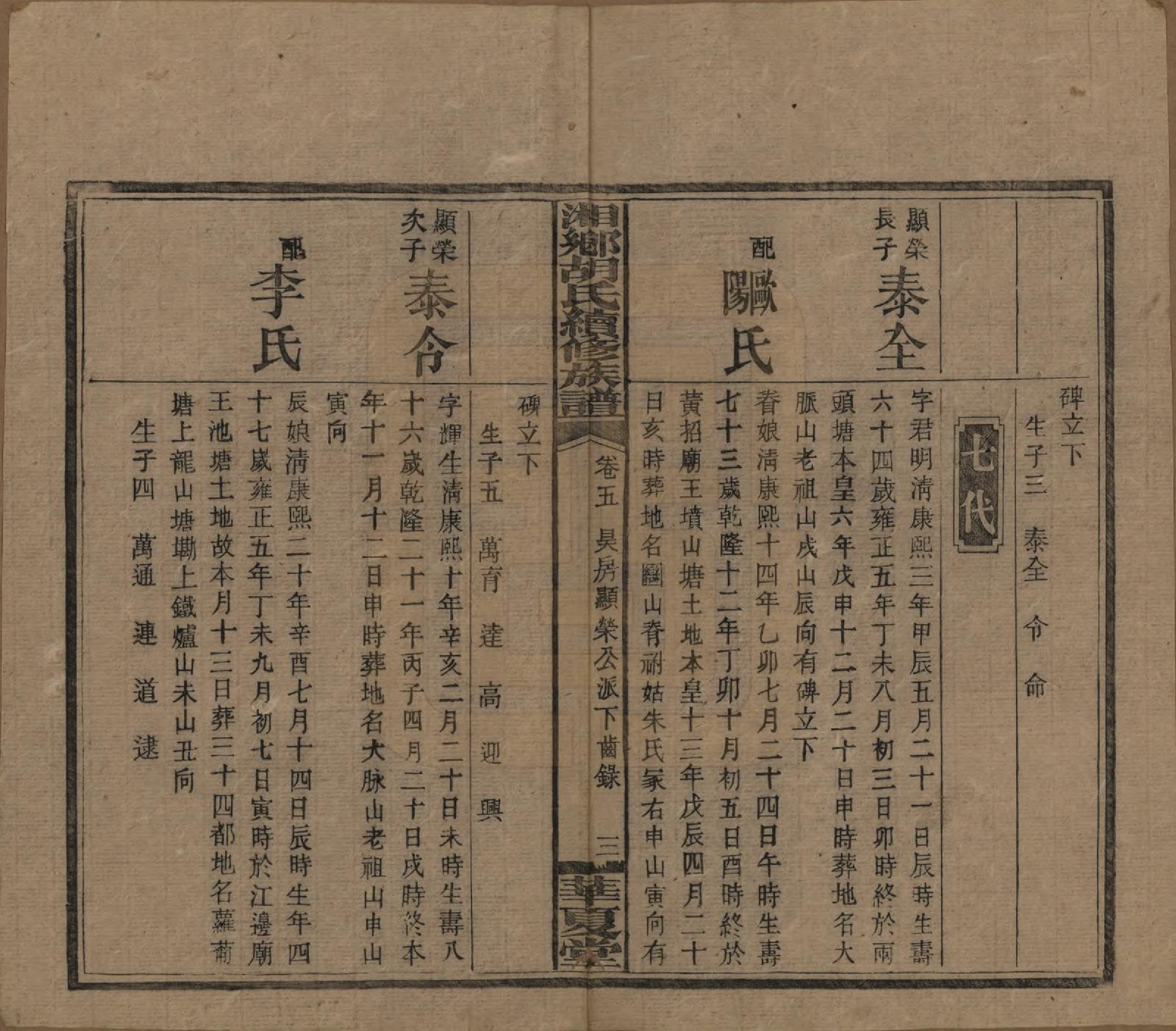 GTJP0524.胡.湘乡胡氏续修族谱九卷卷首.民国三十三年[1944]_005.pdf_第3页