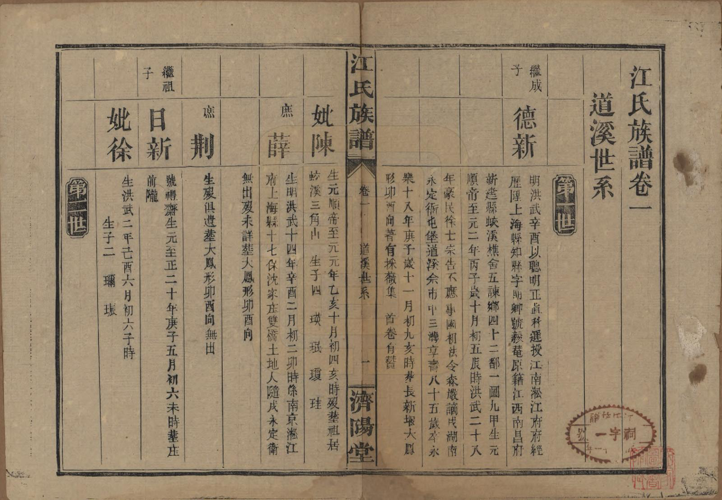 GTJP0665.江.江氏三修族谱.民国31年[1942]_002.pdf_第1页