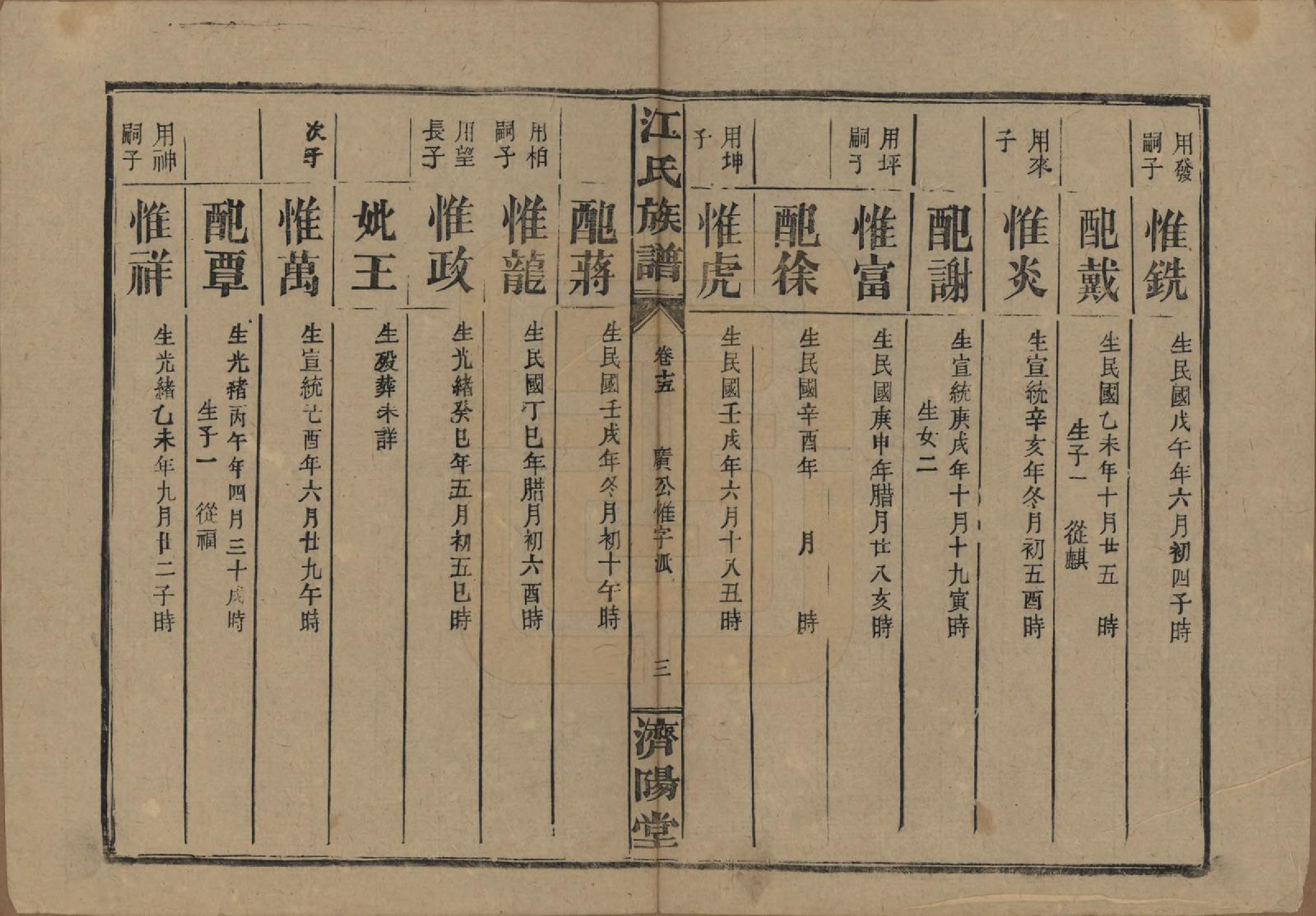 GTJP0665.江.江氏三修族谱.民国31年[1942]_015.pdf_第3页