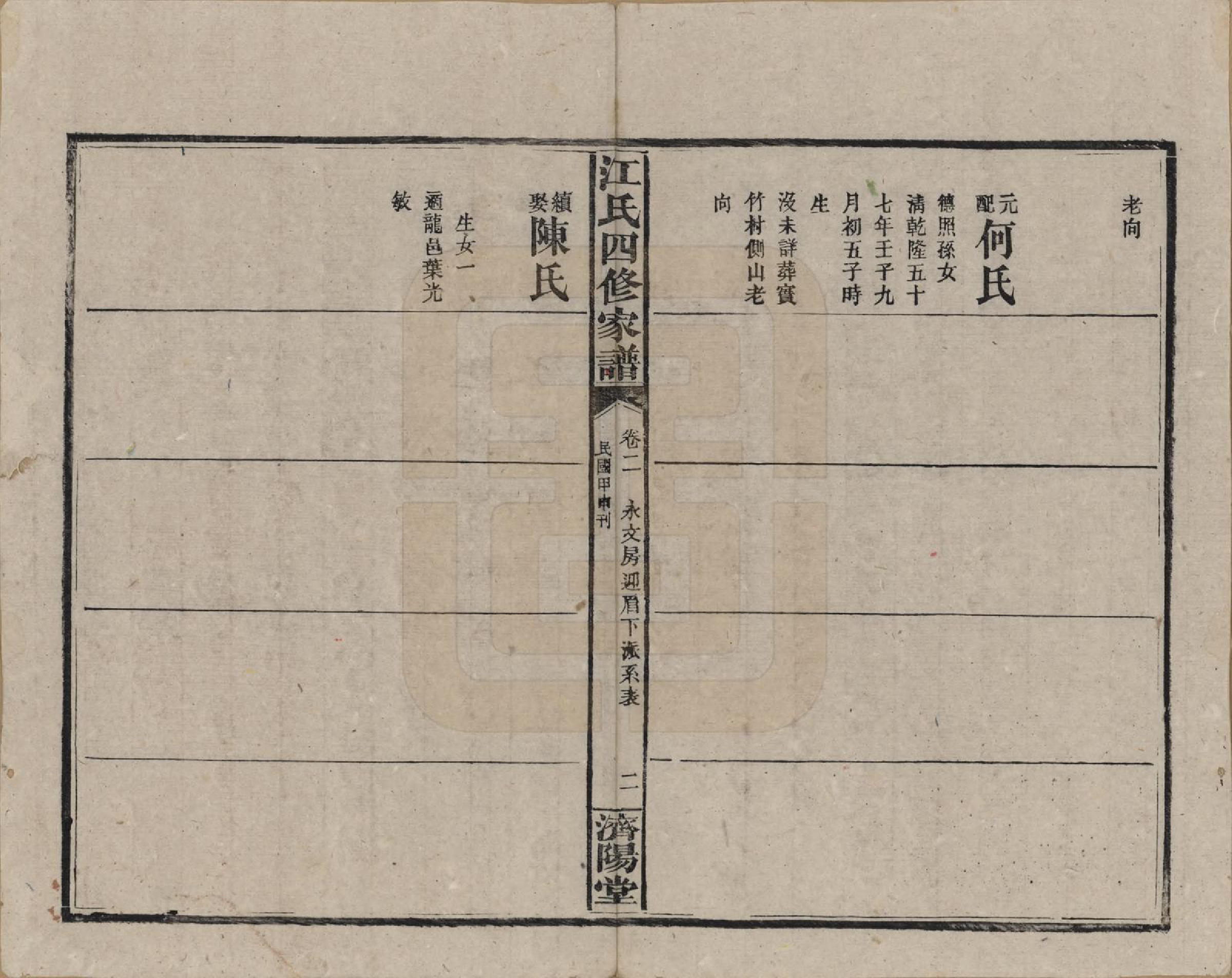 GTJP0667.江.资阳江氏四修族谱.民国33年[1944]_002.pdf_第2页