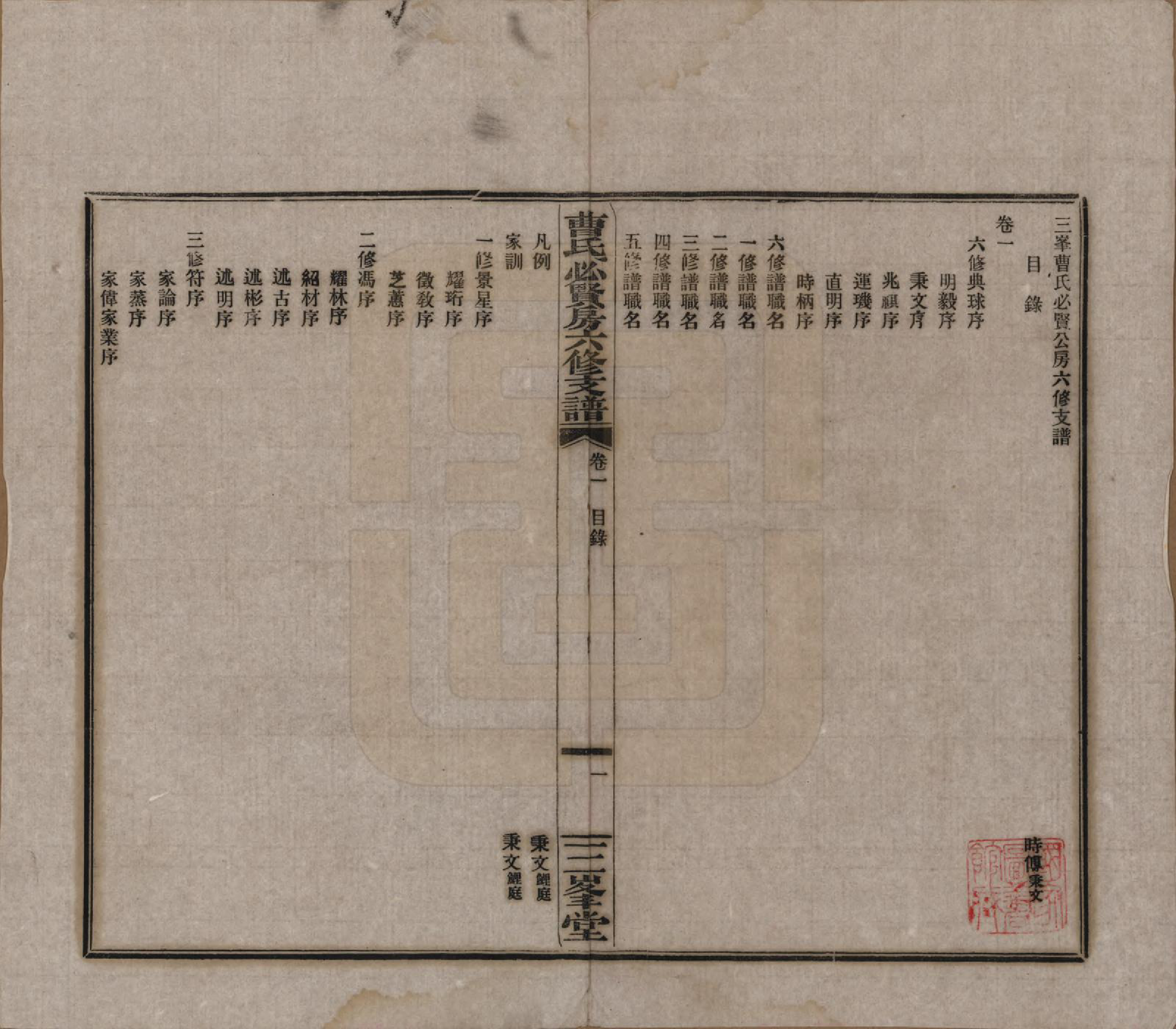 GTJP0059.曹.湖南长沙.三峯曹氏必贤房六修支谱十八卷卷首一卷.民国三十七年（1948）_001.pdf_第3页